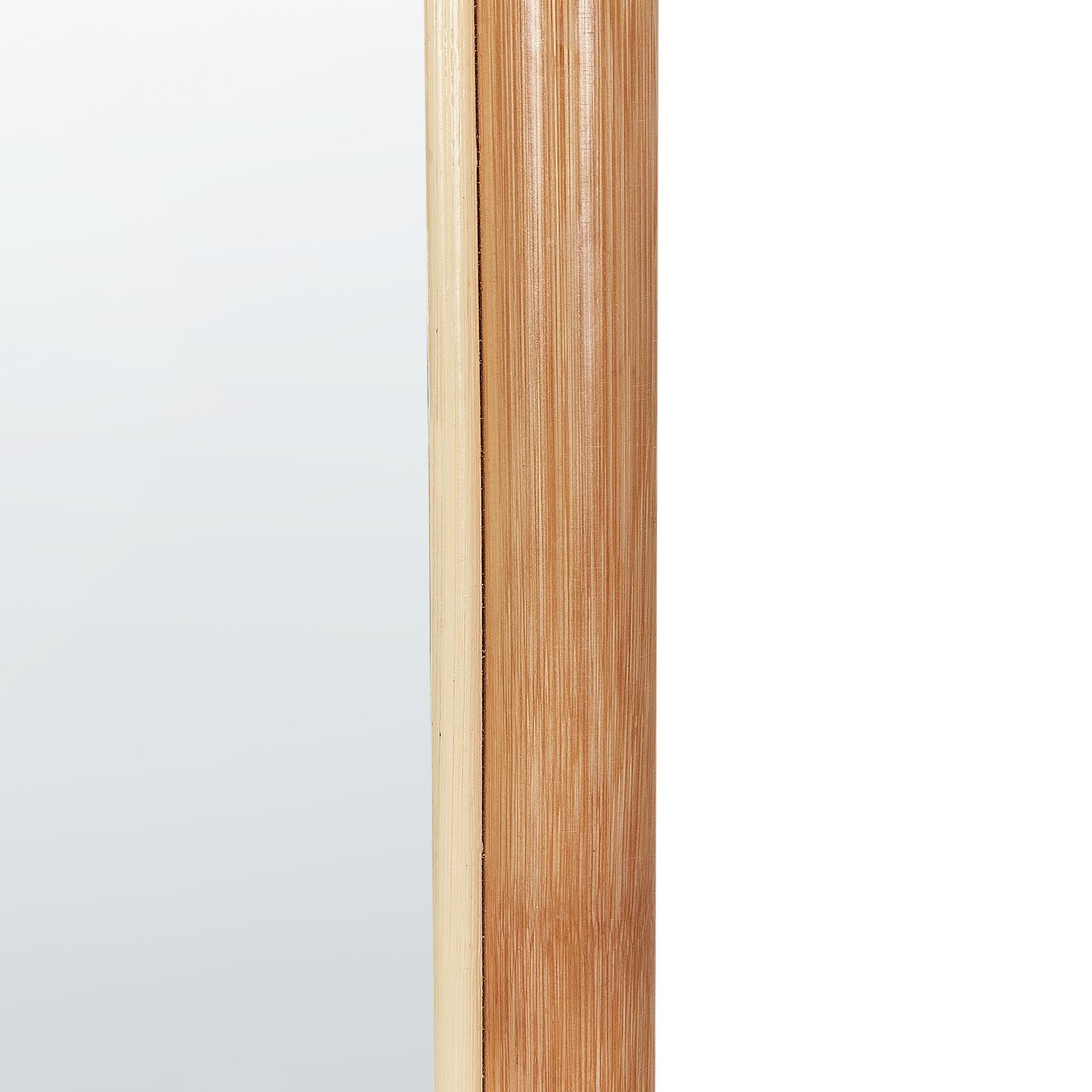 Beliani - BRUSSEY - Staande spiegel - Naturel - Rotan