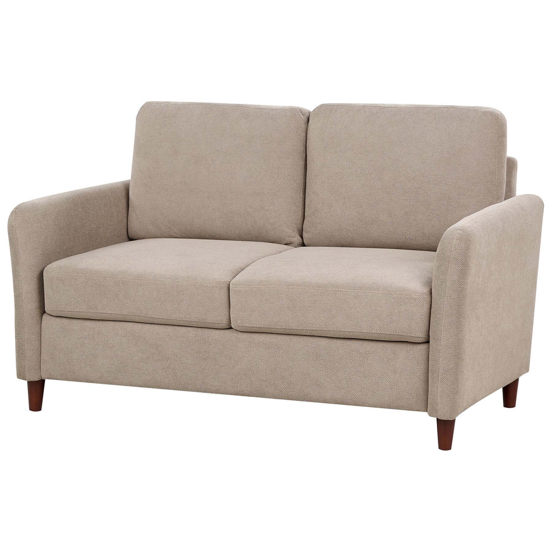 Beliani - MARE - Bankenset met opbergruimte - Taupe - Corduroy