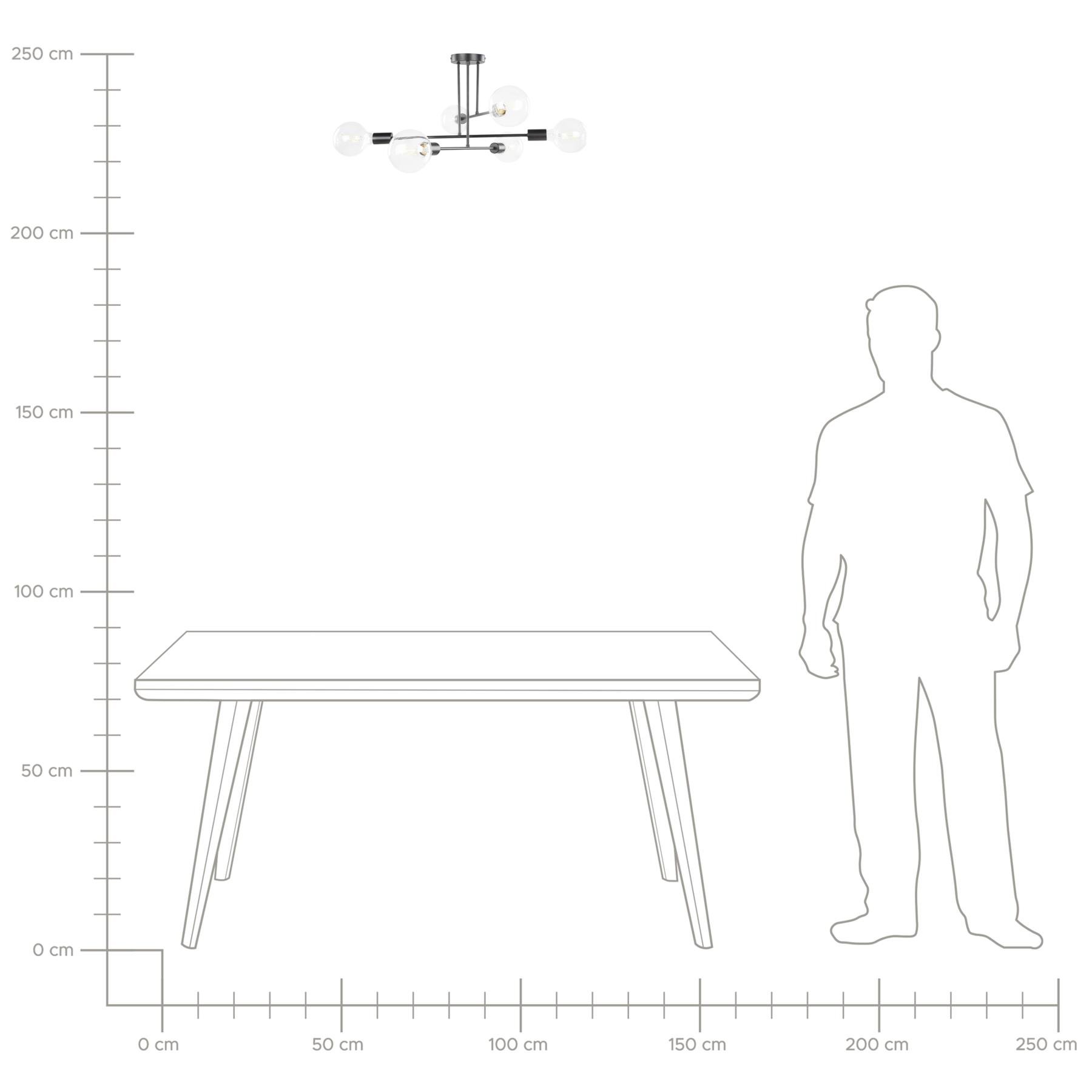 Beliani - KIDANE - Plafondlamp - Zwart - Metaal