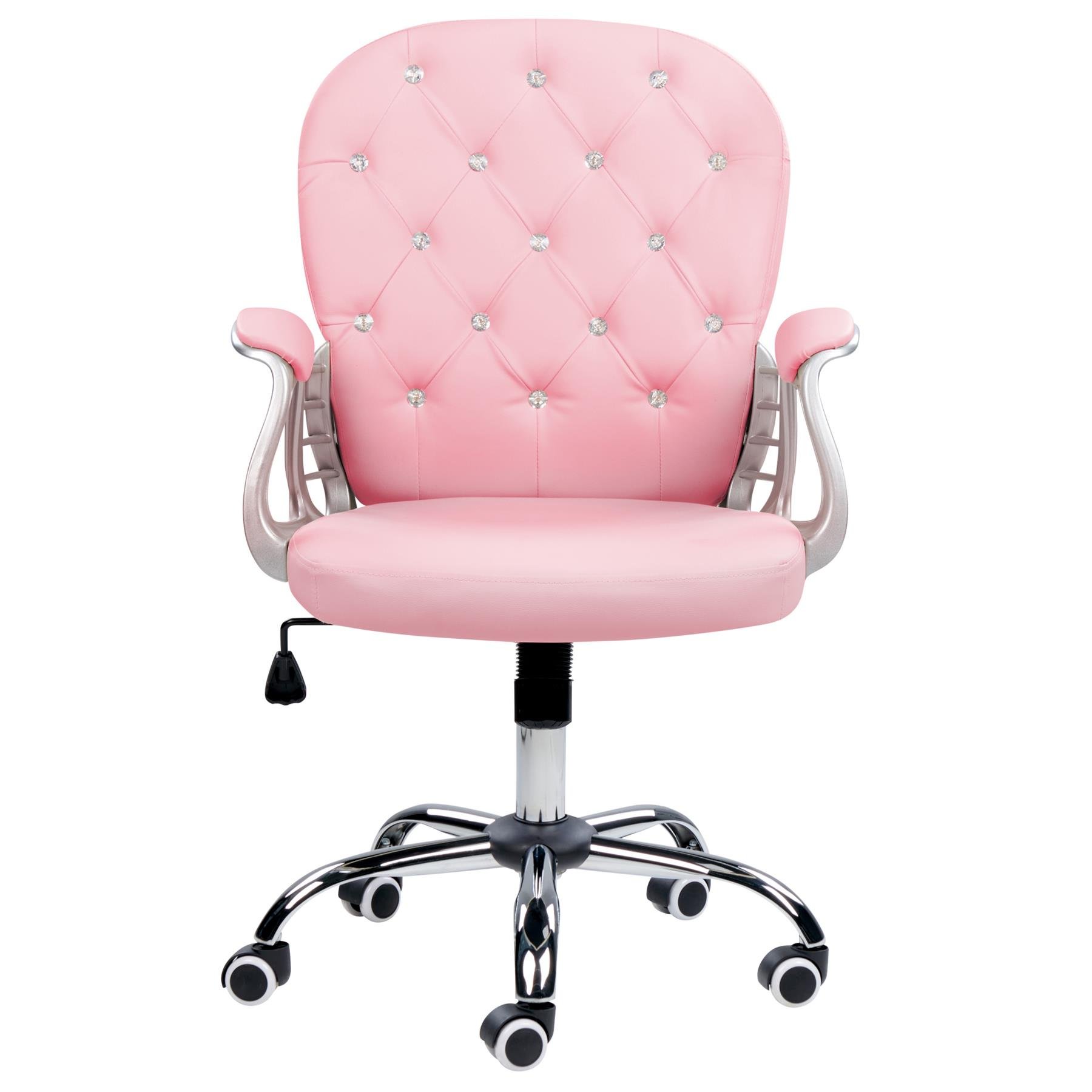 Beliani - PRINCESS - Bureaustoel - Roze|Kristal - Kunstleer