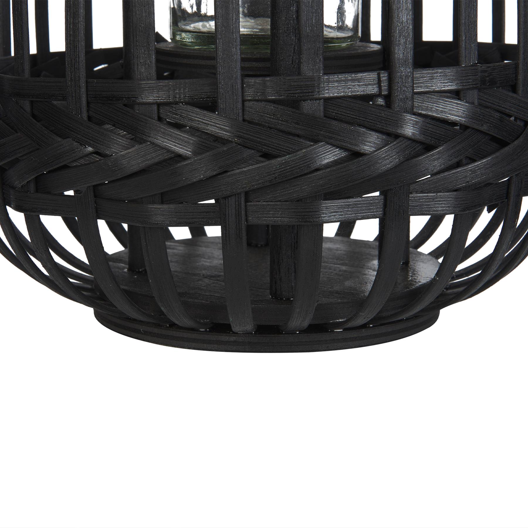 Beliani - BORACAY - Lantaarn - Zwart - 30 cm - Bamboe
