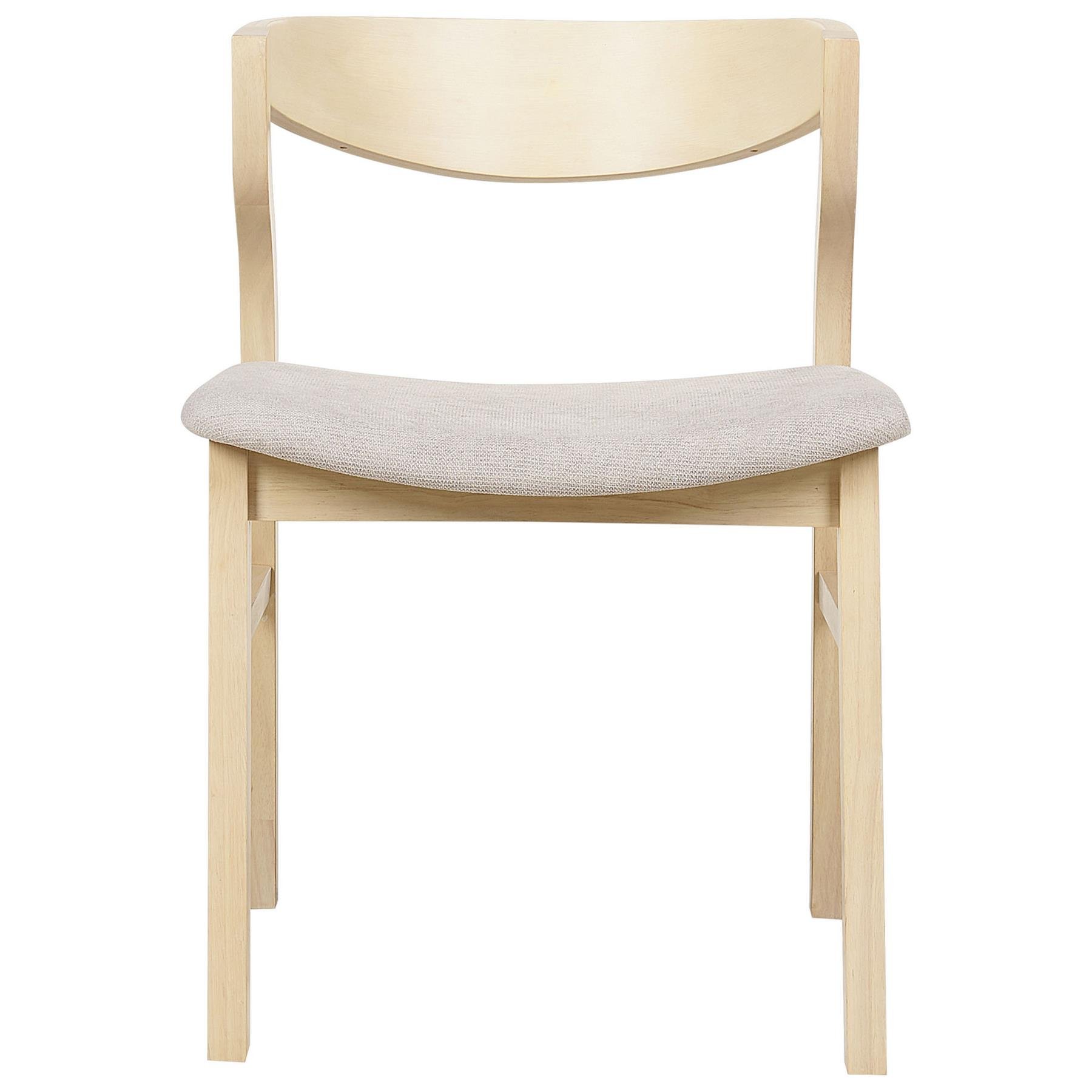 Beliani - MAROA - Eetkamerstoel set van 2 - Beige - Polyester