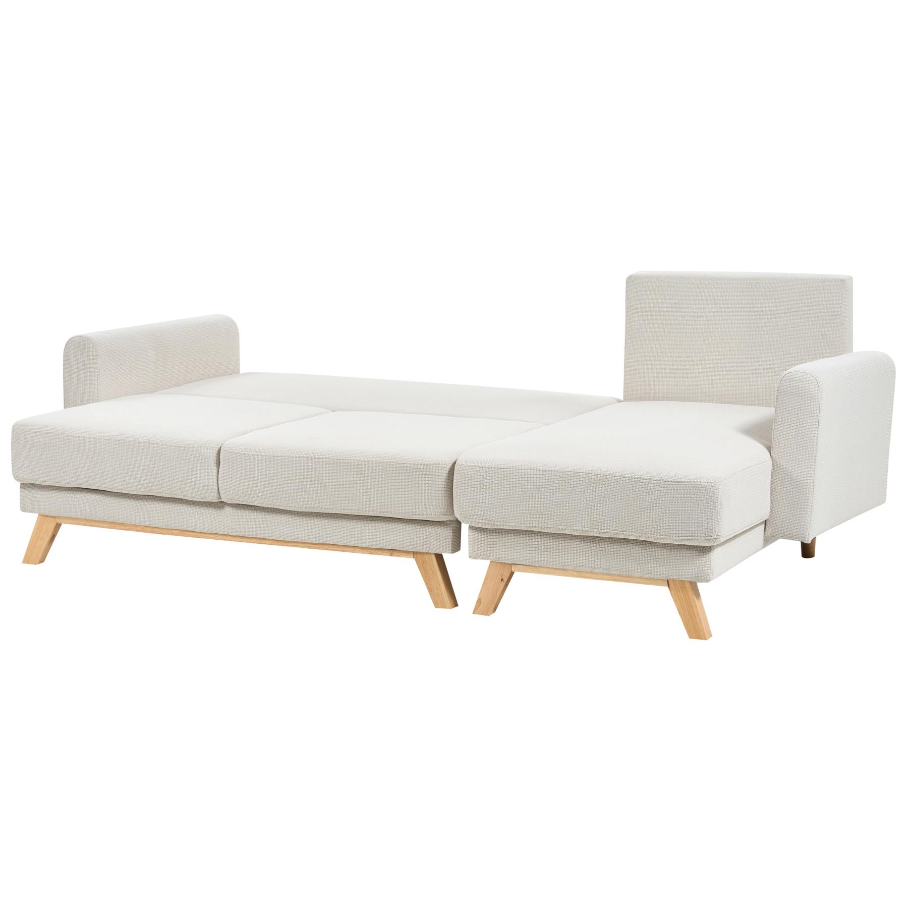 Beliani - SIRO - Slaapbank - Beige - Linkszijdig - Polyester
