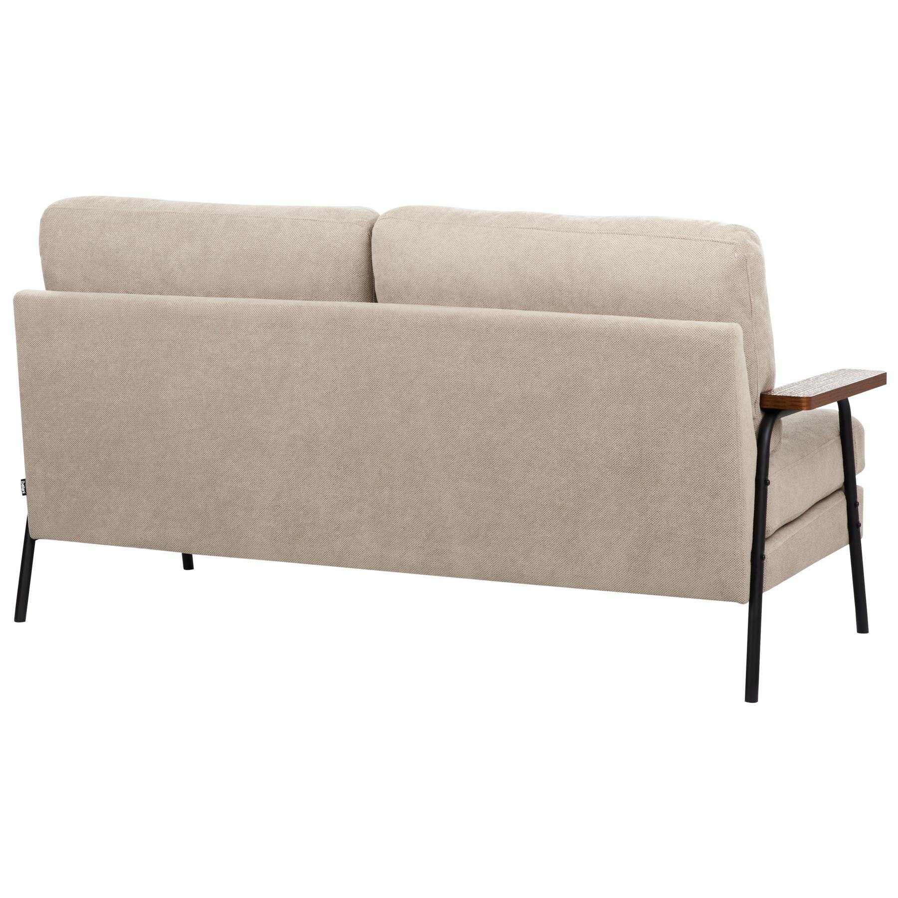 Beliani - AKRANES - Driezitsbank - Taupe - Stof
