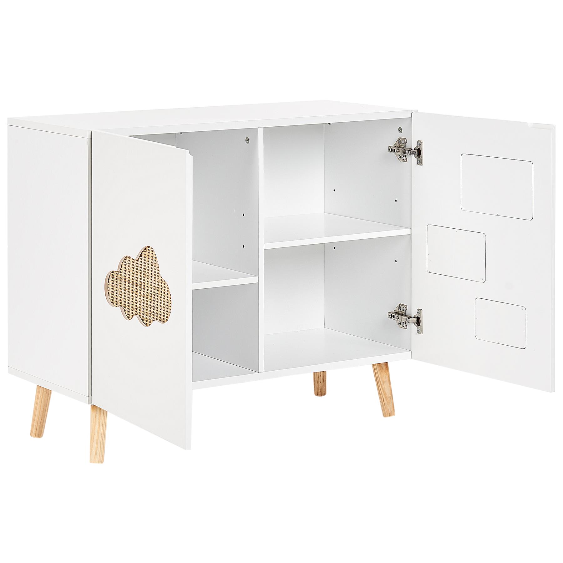 Beliani - CLOUDY - Dressoir - Wit|Lichthout - MDF