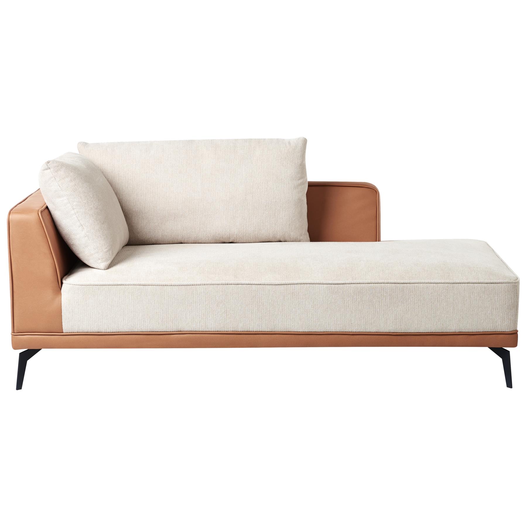 Beliani-MYKEN-Hoekbank-Beige|Bruin-Linkszijdig-Polyester|Kunstleer