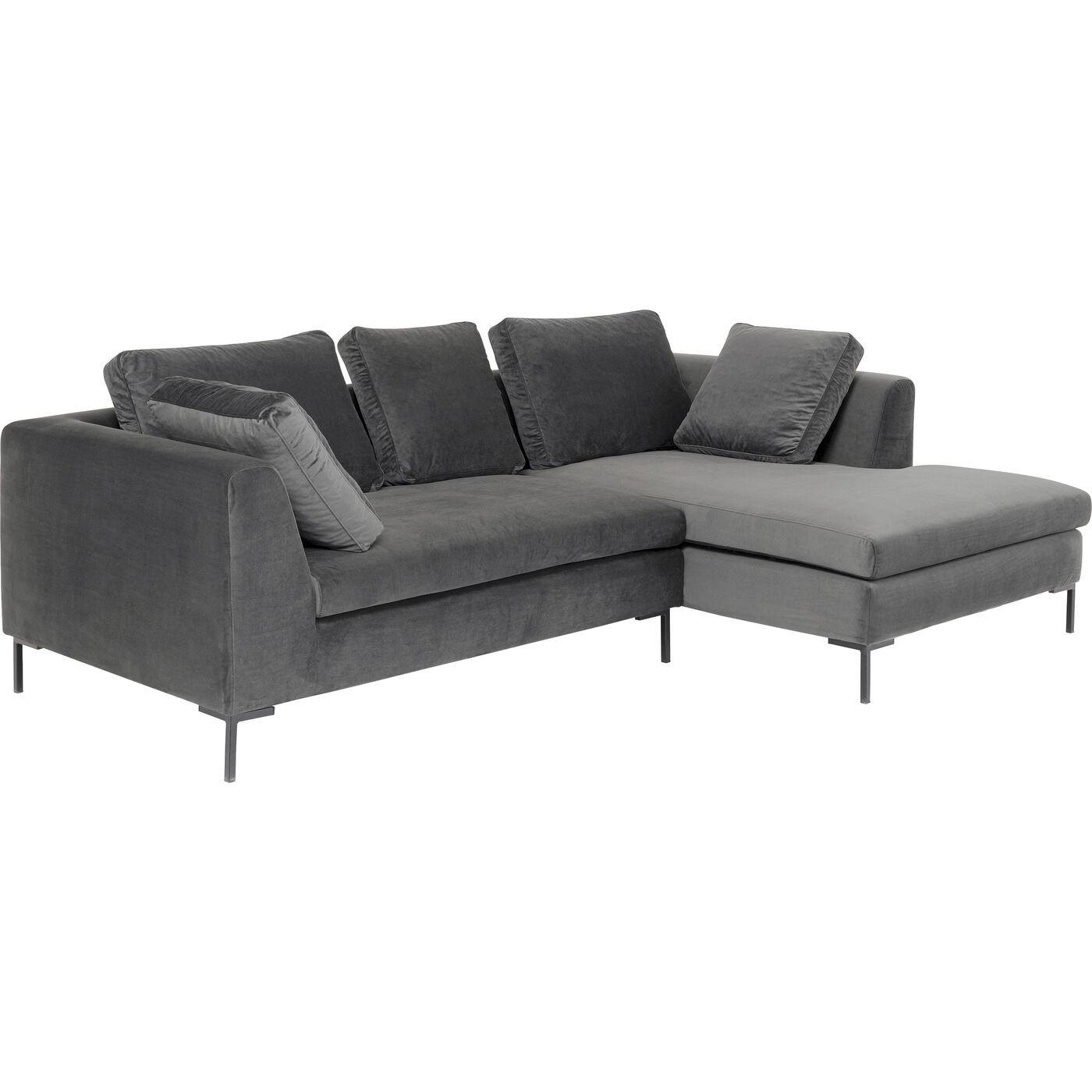 Kare Hoekbank Gianni Velvet Small Right Grey