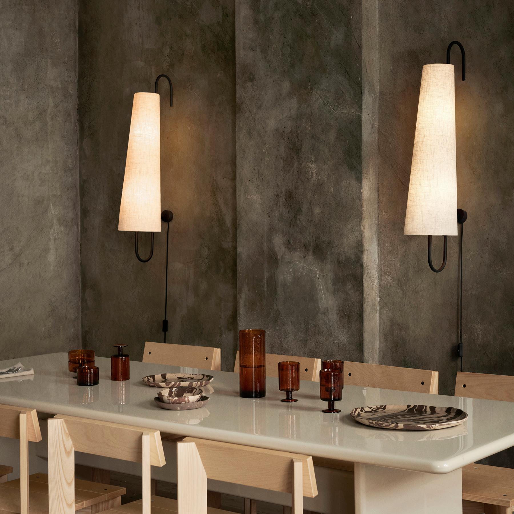 ferm LIVING Ancora Wandlamp - Zwart / Natural