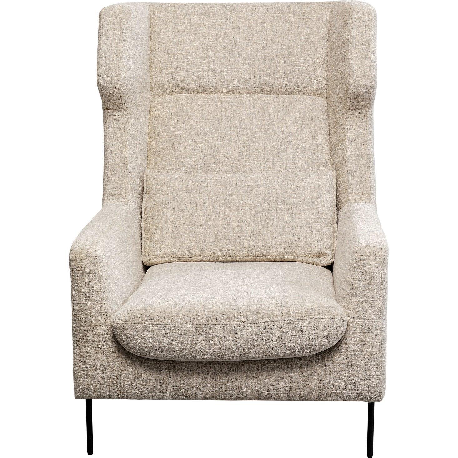 Kare Fauteuil + Hocker Quinn High Beige