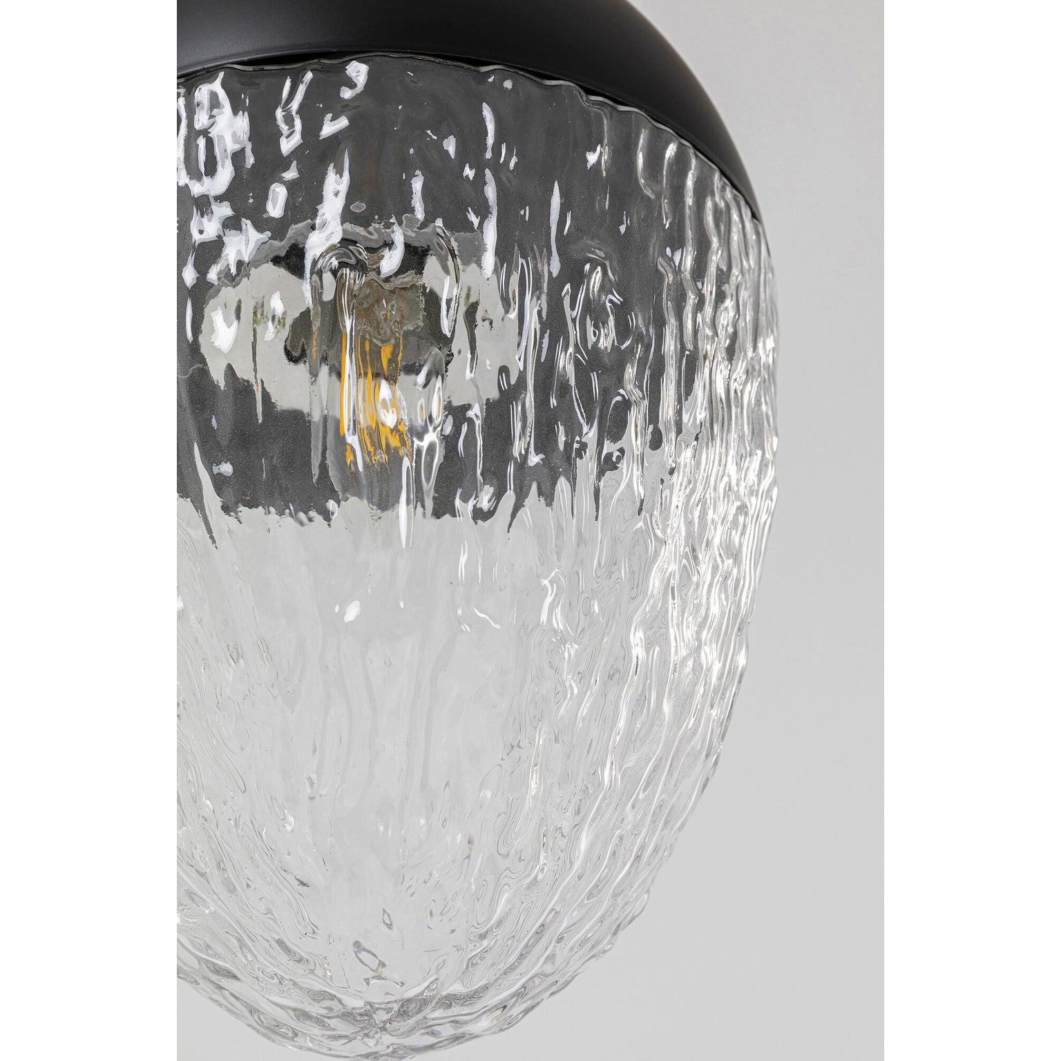 Kare Hanglamp Frozen Black Matt Ø20cm