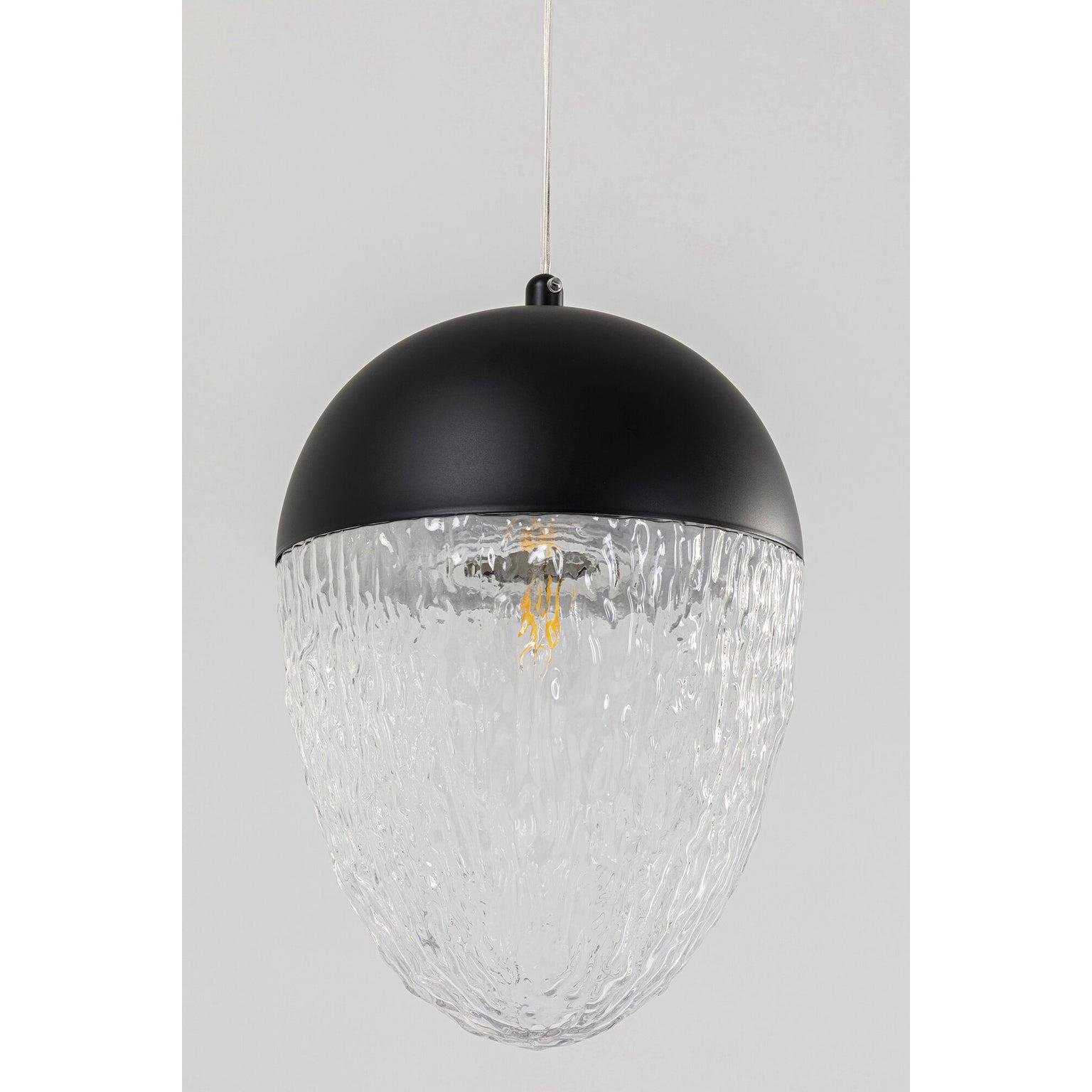 Kare Hanglamp Frozen Black Matt Ø20cm