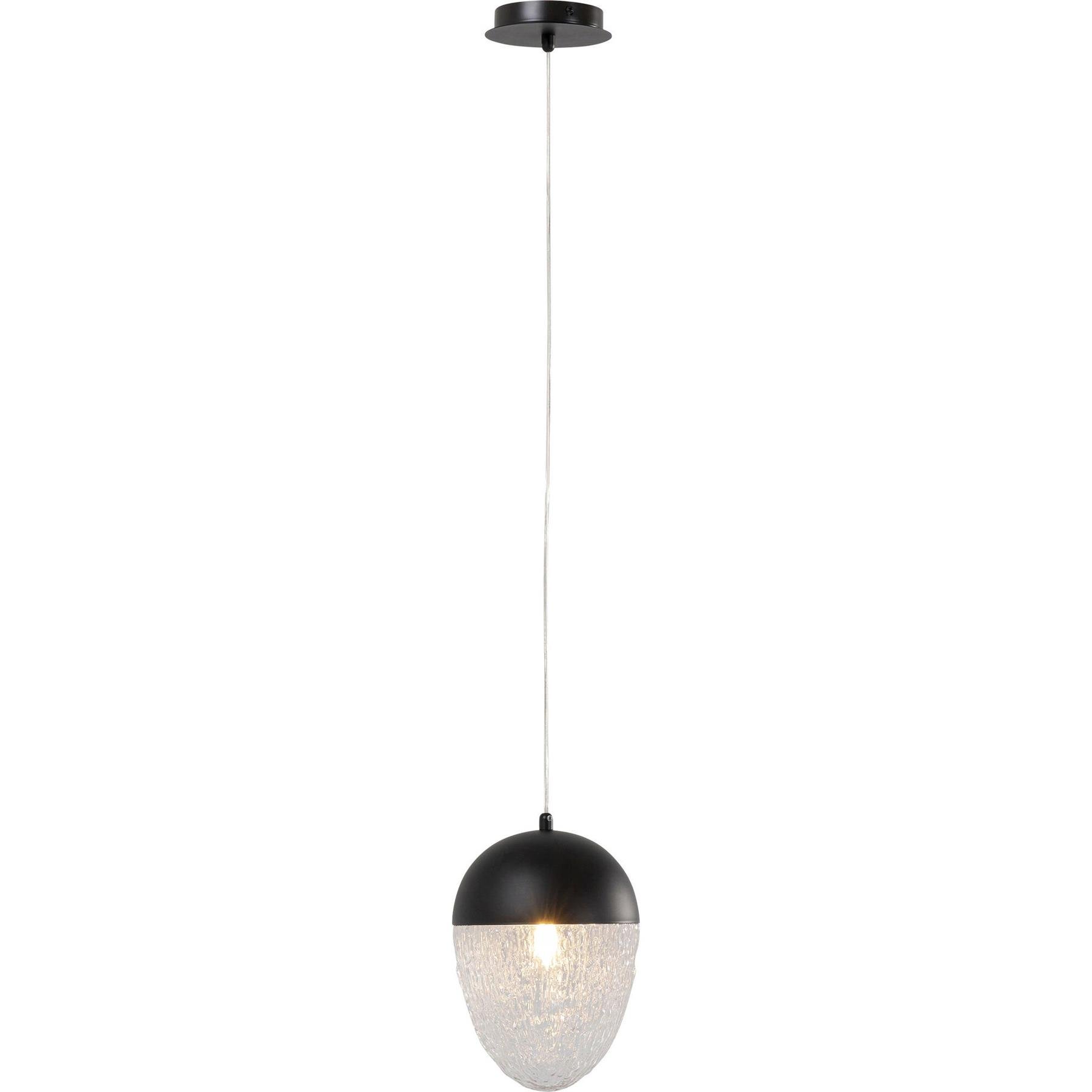 Kare Hanglamp Frozen Black Matt Ø20cm