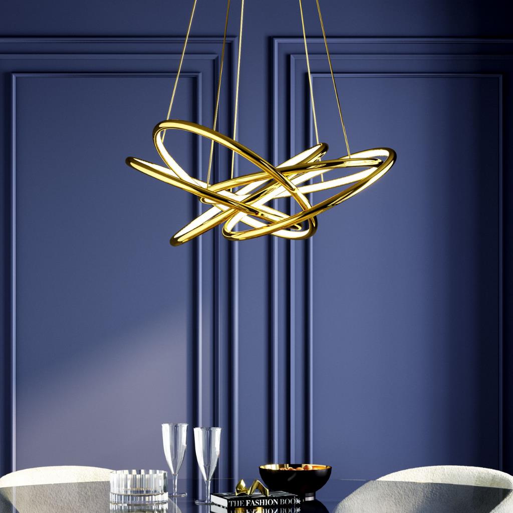 Kare Hanglamp Saturn LED Goud