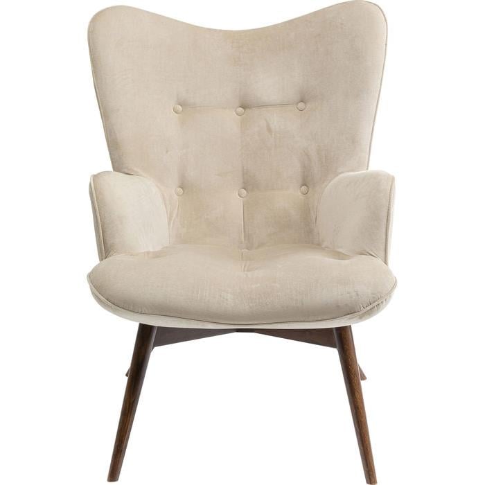Kare Design Vicky Fauteuil - Fluweel Beige