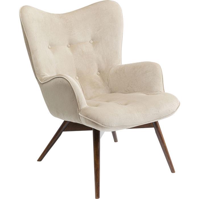Kare Design Vicky Fauteuil - Fluweel Beige