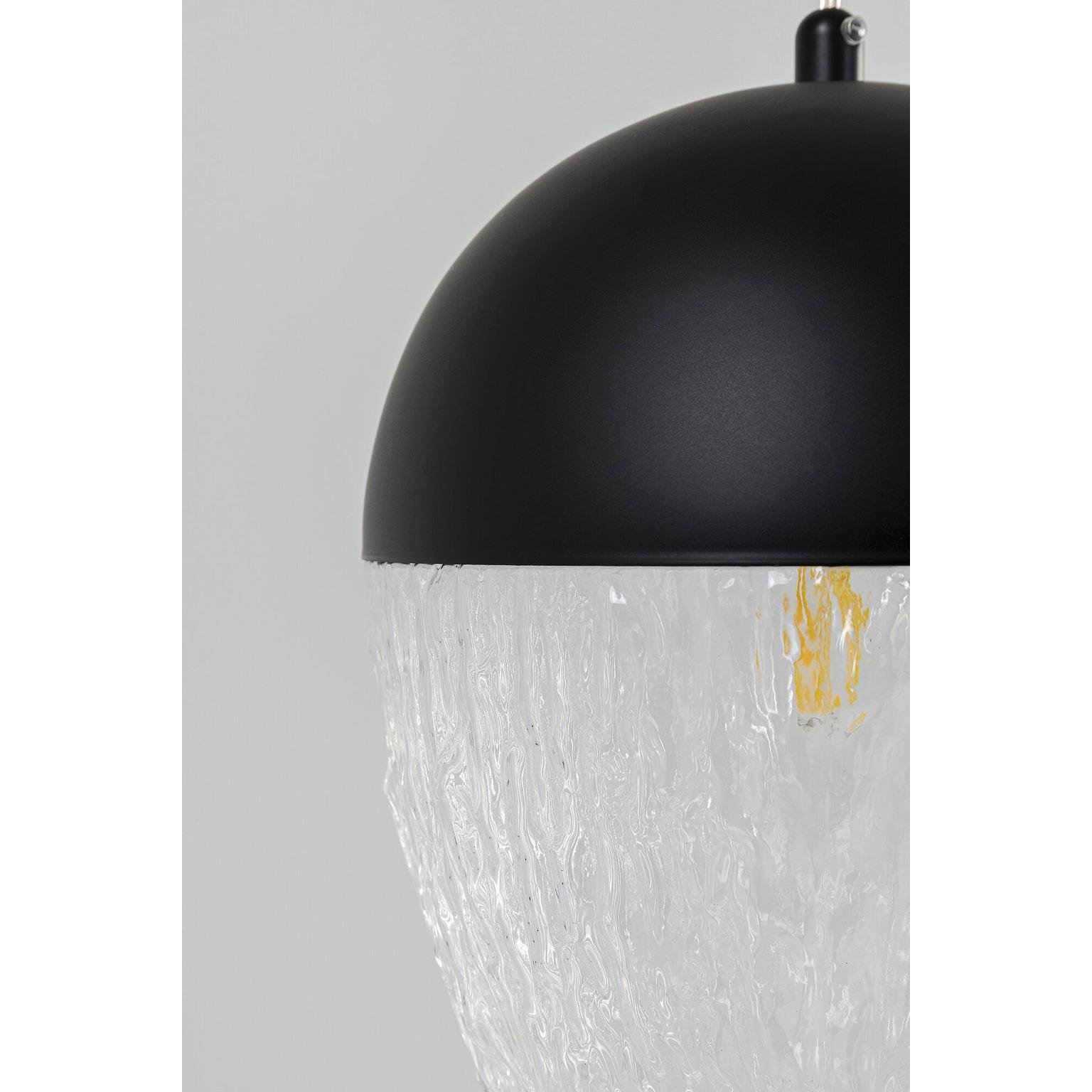 Kare Hanglamp Frozen Black Matt Ø20cm