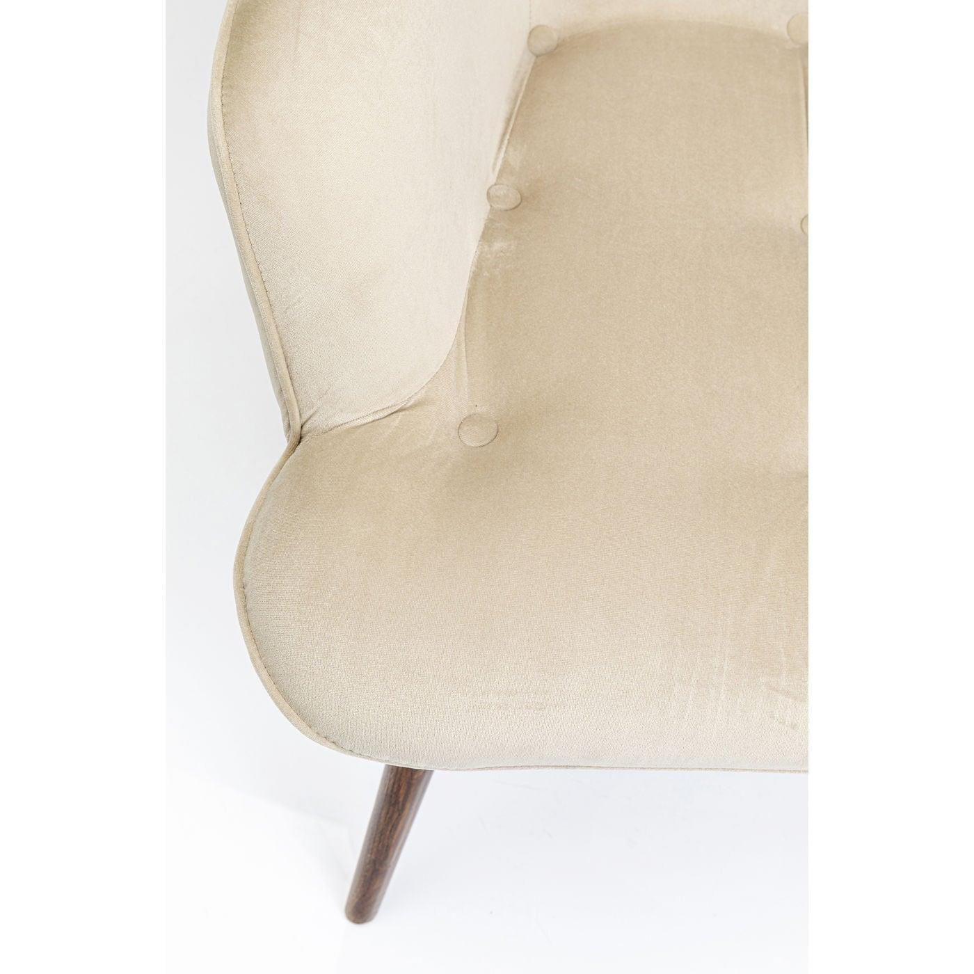 Kare Design Vicky Fauteuil - Fluweel Beige