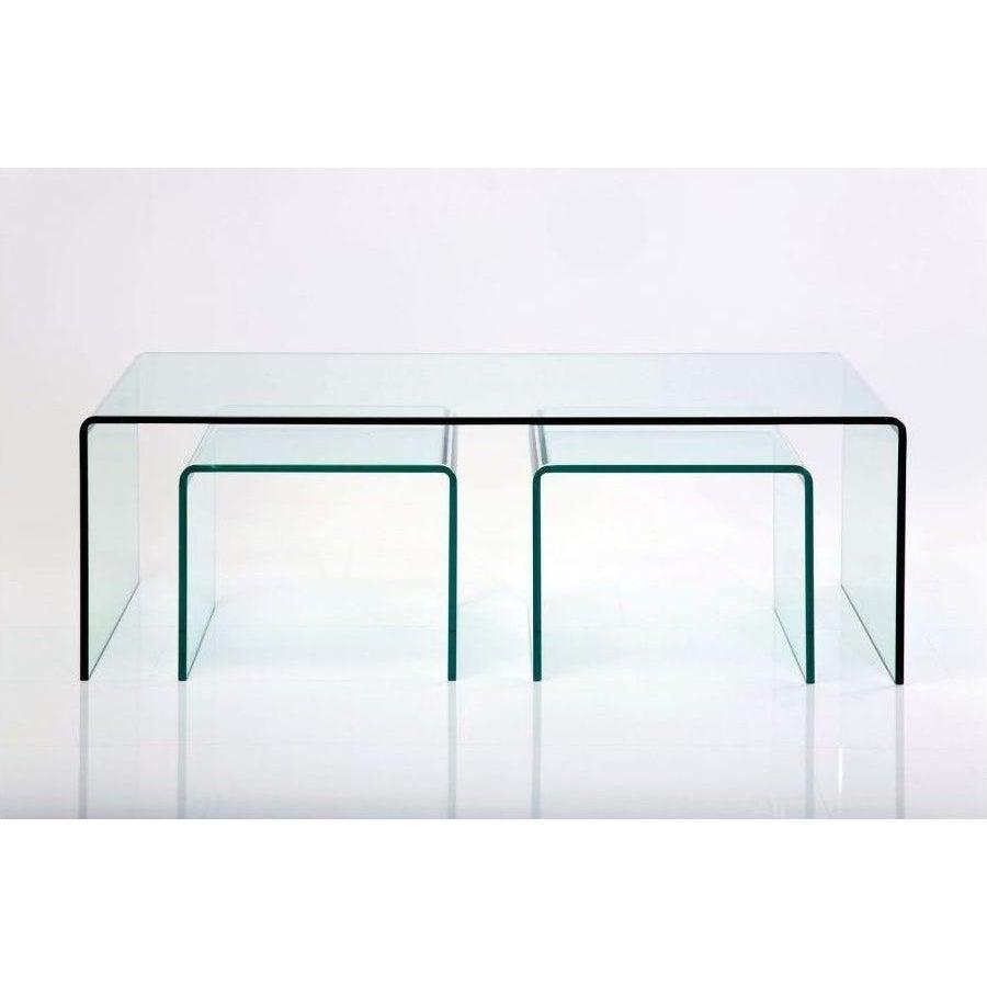 Clear Club Salontafel - Set Van 3 - Helder Glas