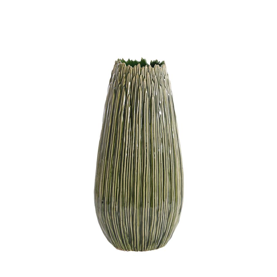 Light&living Vaas deco Ø18x36,5 cm KOPRA keramiek donker groen