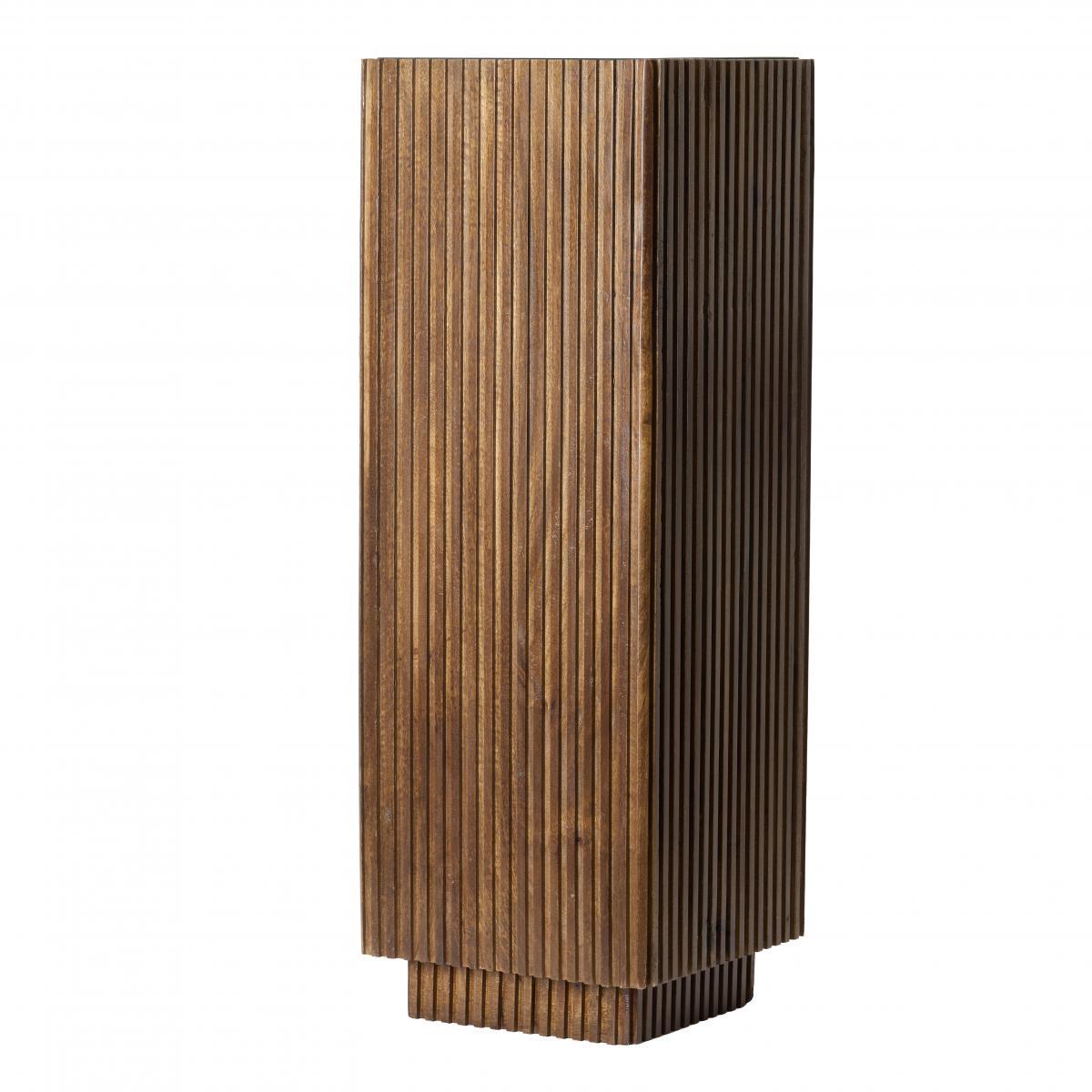 Light&living Zuil 35x35x100 cm GATURA hout donker bruin+glas bruin