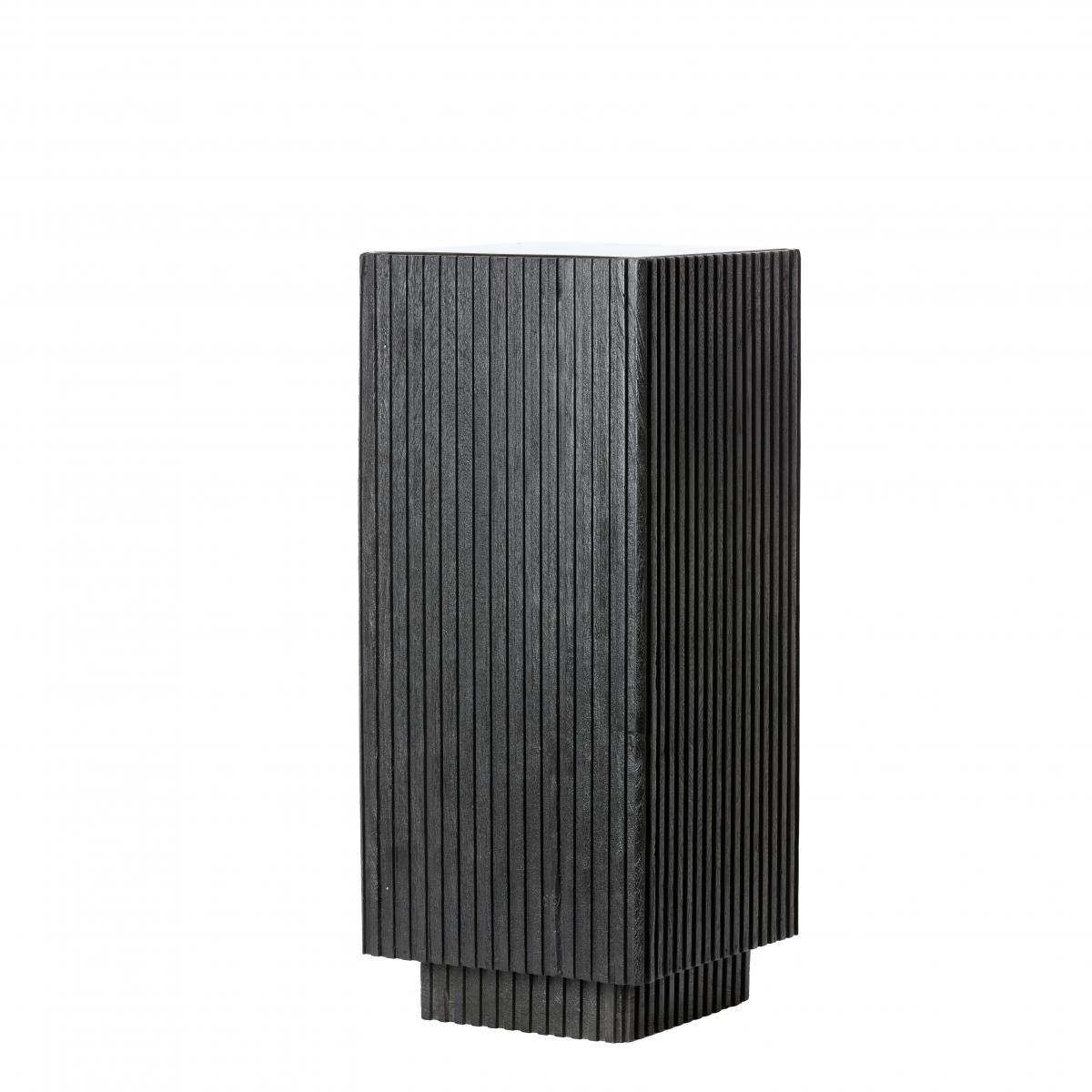 Light&living Zuil 35x35x80 cm GATURA hout mat zwart+glas smoke