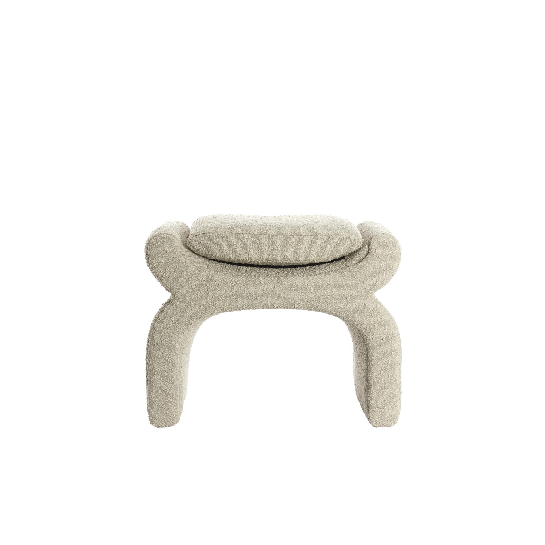 Light & Living Light&living Poef 60x46x46 cm NAFYA bouclé taupe