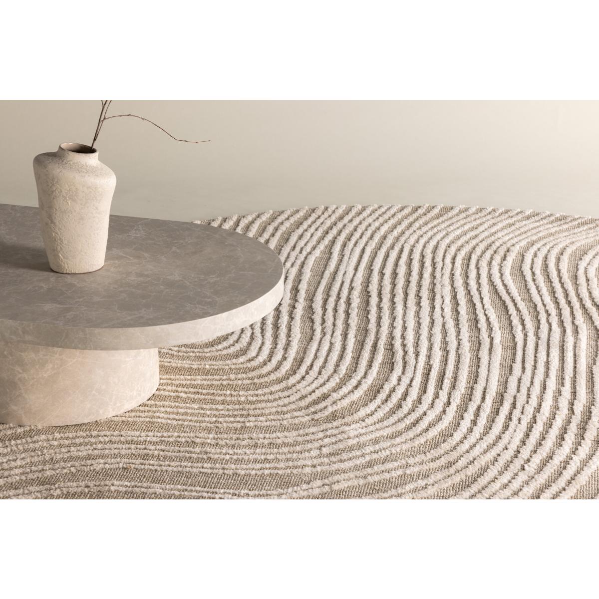 Svea - Alba ronde vloerkleed - ø200 cm - beige