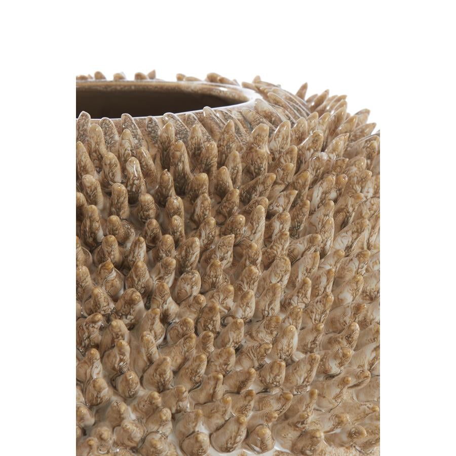 Light&living Vaas deco 33x32x47,5 cm SANGKU keramiek taupe