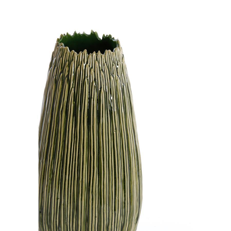 Light&living Vaas deco Ø18x36,5 cm KOPRA keramiek donker groen