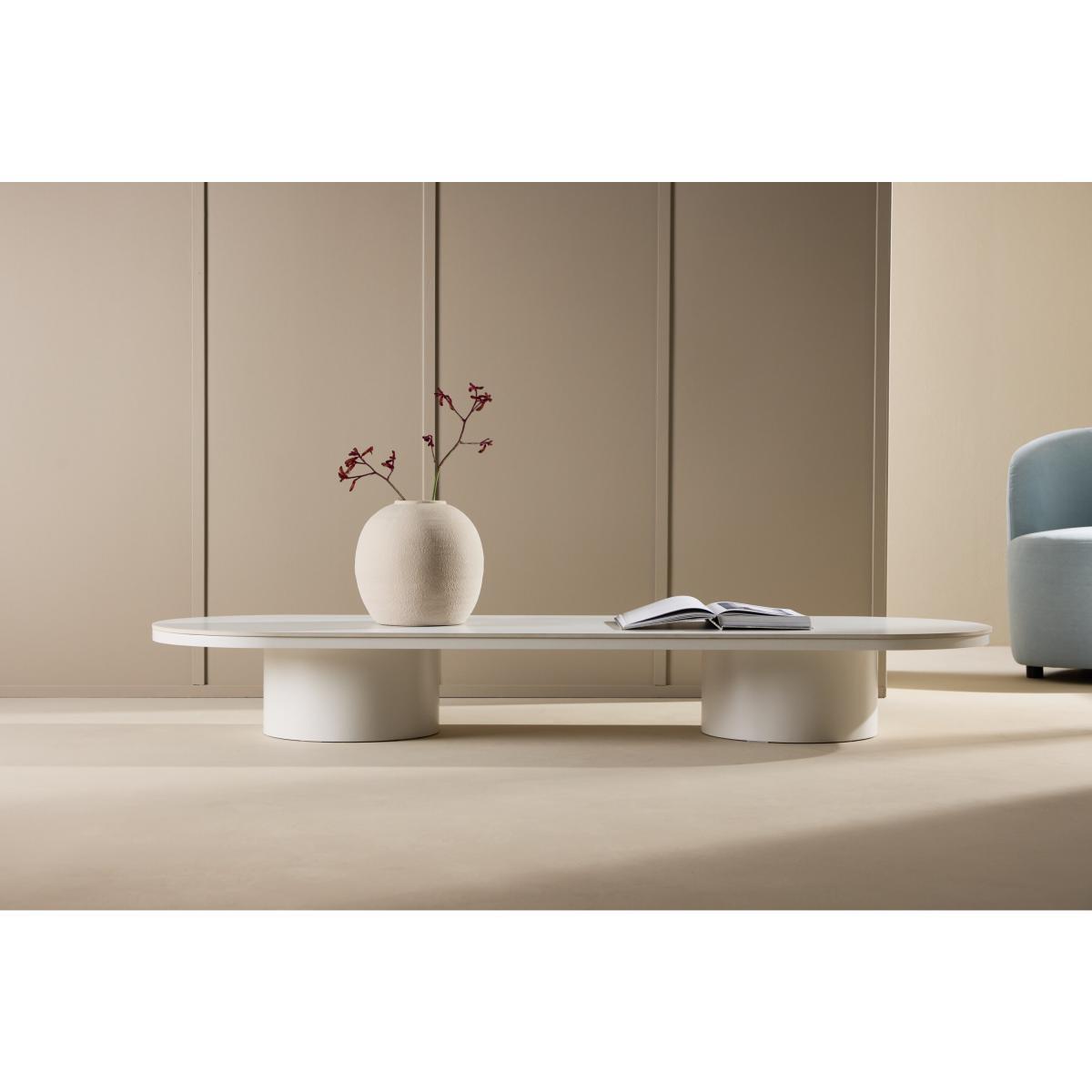 Svea - Antonio ovale salontafel - 60 x 190 cm - beige