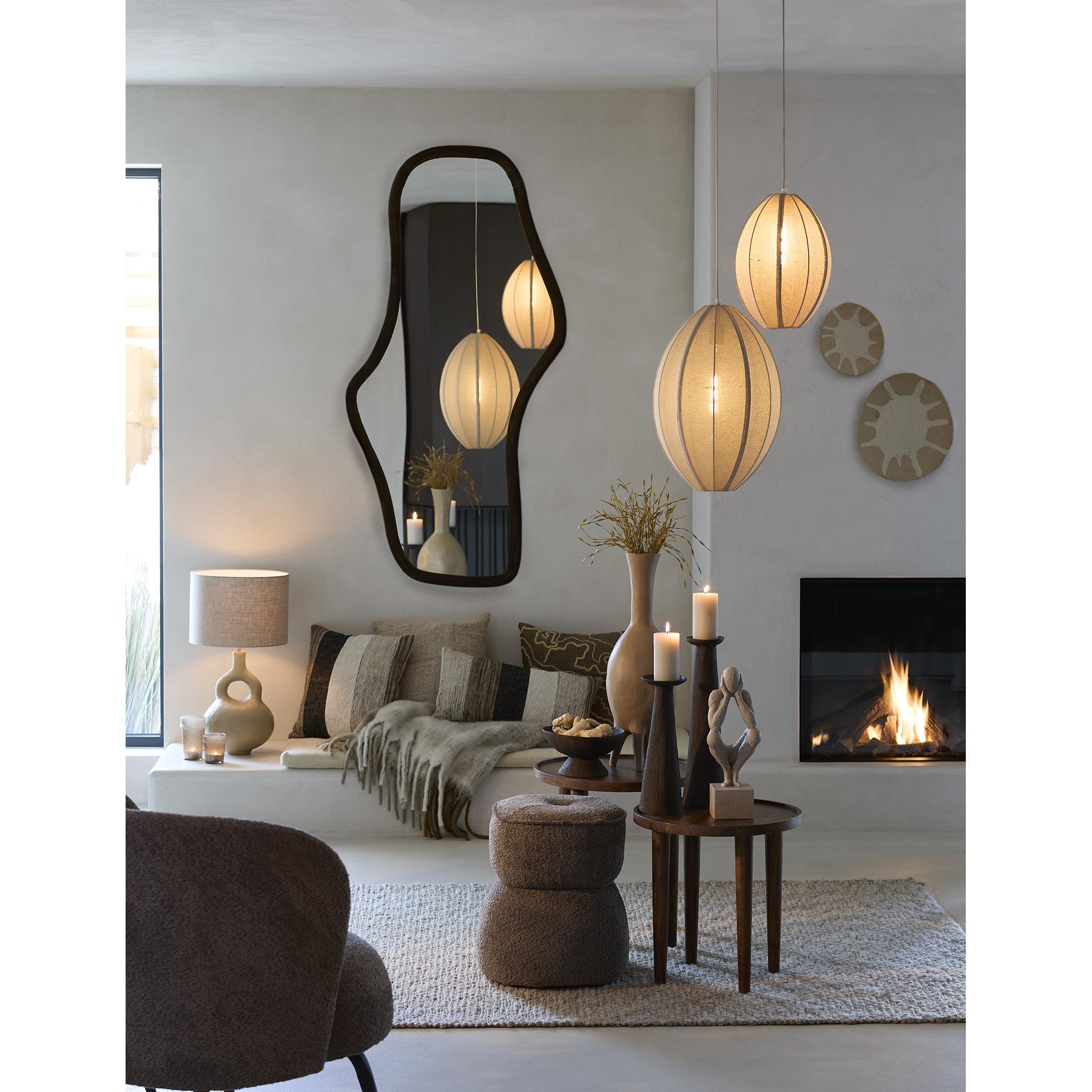 Light&living Spiegel 80x5x161 cm CELANO hout mat donker bruin