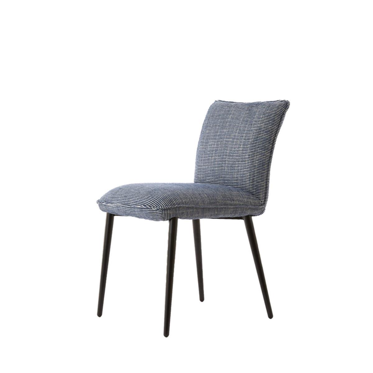 Light & Living Vadeni eetkamerstoel - blauw-wit+zwart