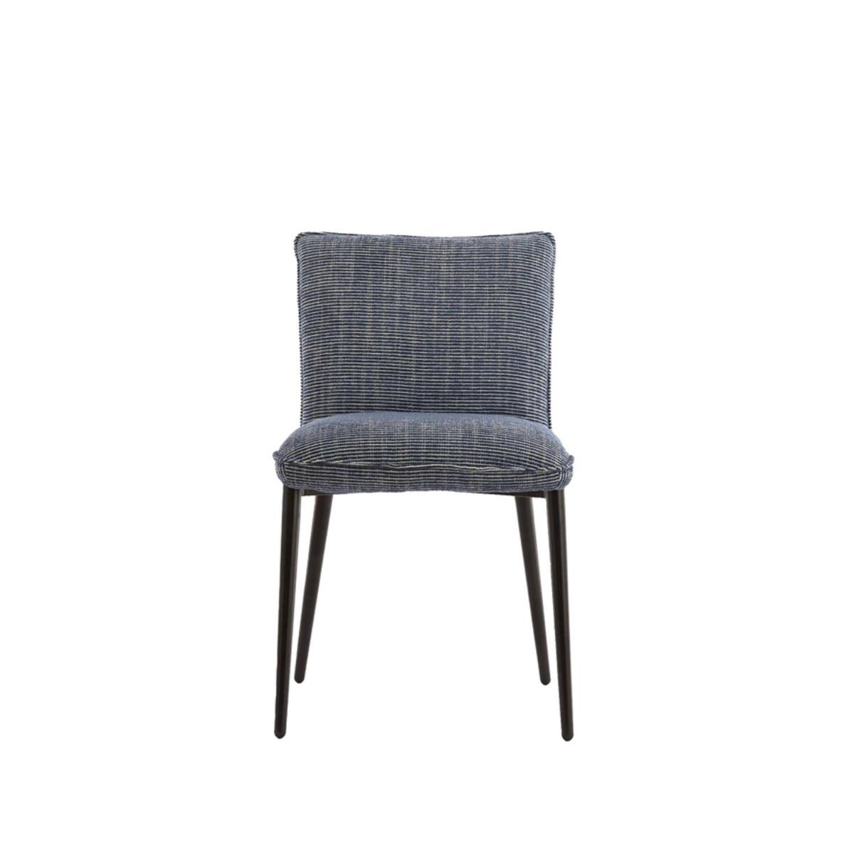 Light & Living Vadeni eetkamerstoel - blauw-wit+zwart