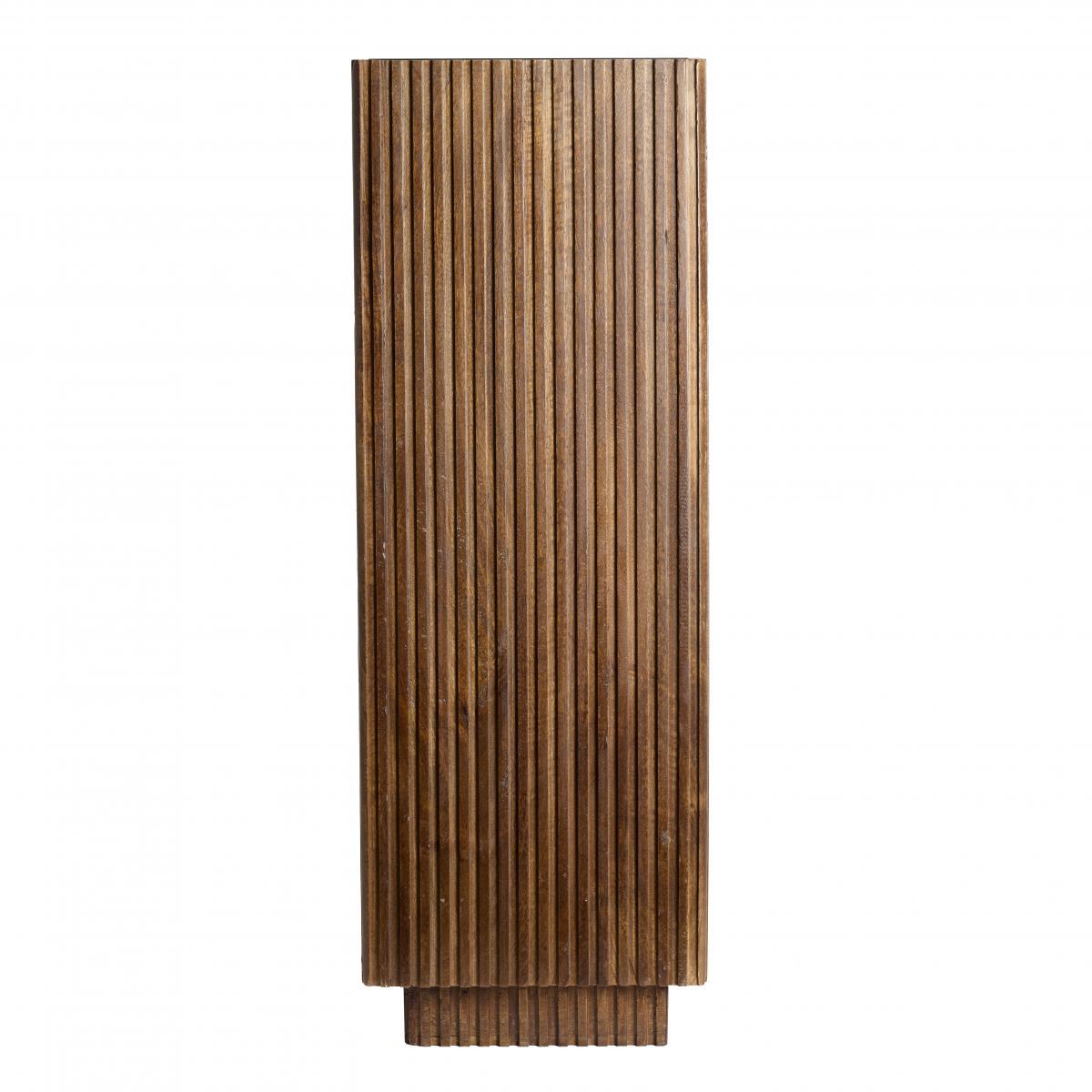 Light&living Zuil 35x35x100 cm GATURA hout donker bruin+glas bruin