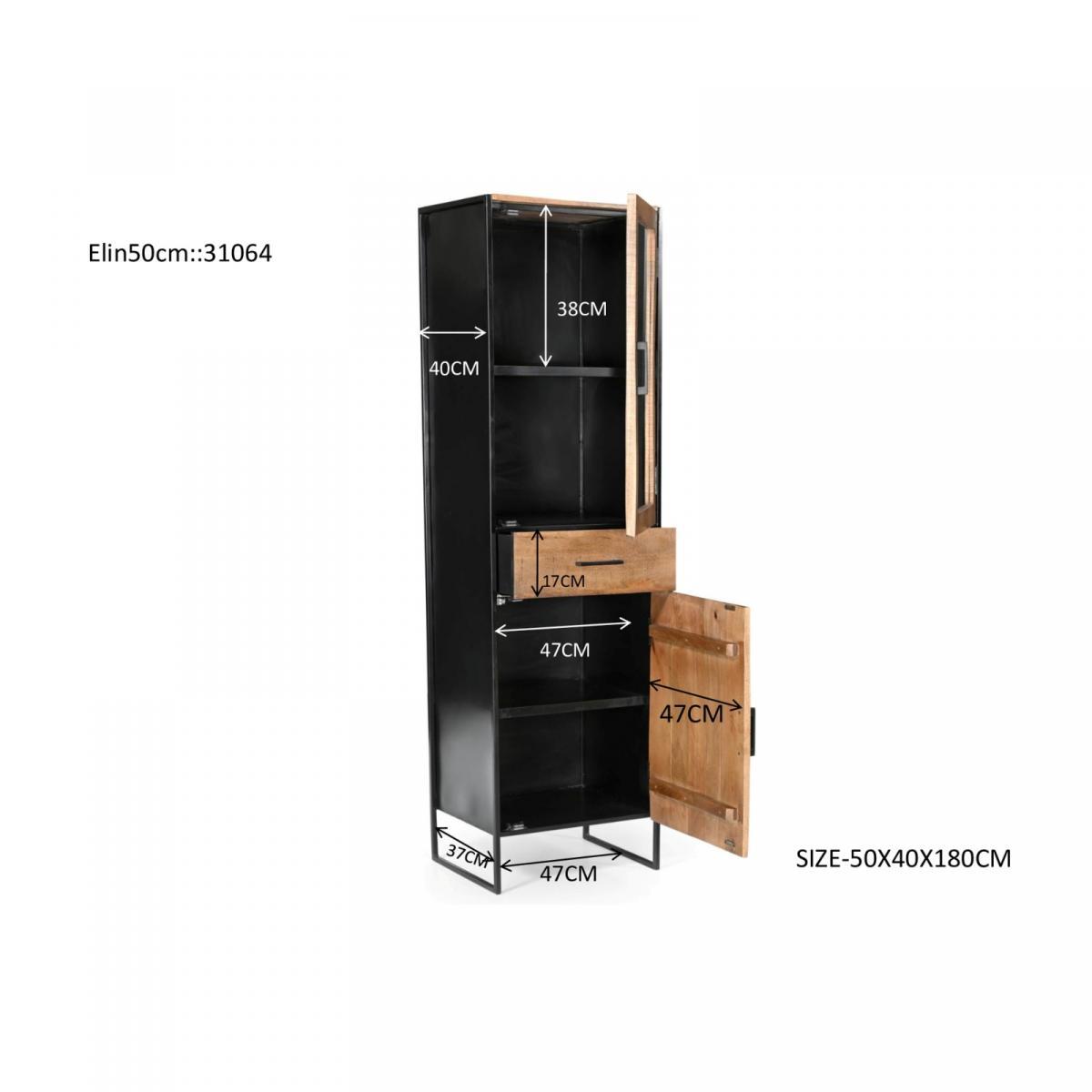 Livingfurn Elin stellingkasten 50 cm mangohout - naturel
