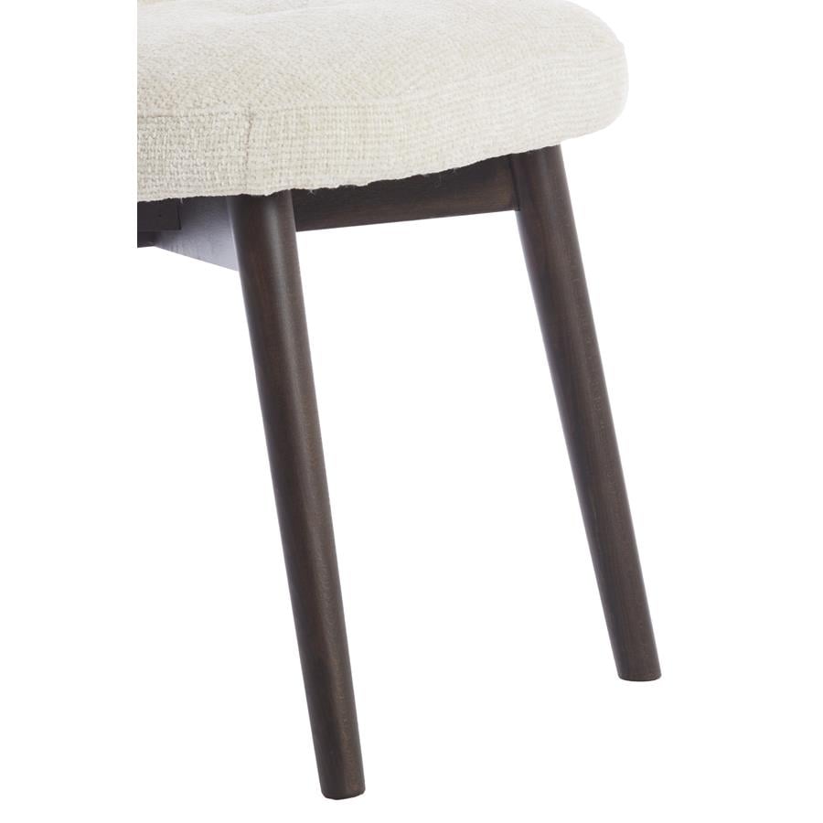 Light&living Eetkamerstoel 59x50x83 cm SINOSA crème+hout donker bruin