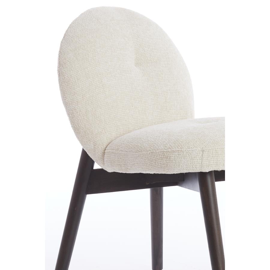 Light&living Eetkamerstoel 59x50x83 cm SINOSA crème+hout donker bruin