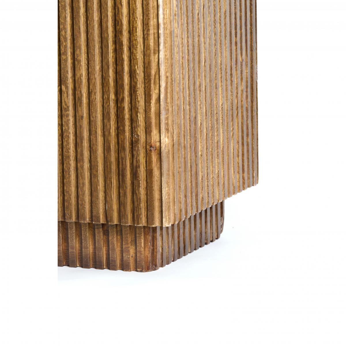 Light&living Zuil 35x35x100 cm GATURA hout donker bruin+glas bruin