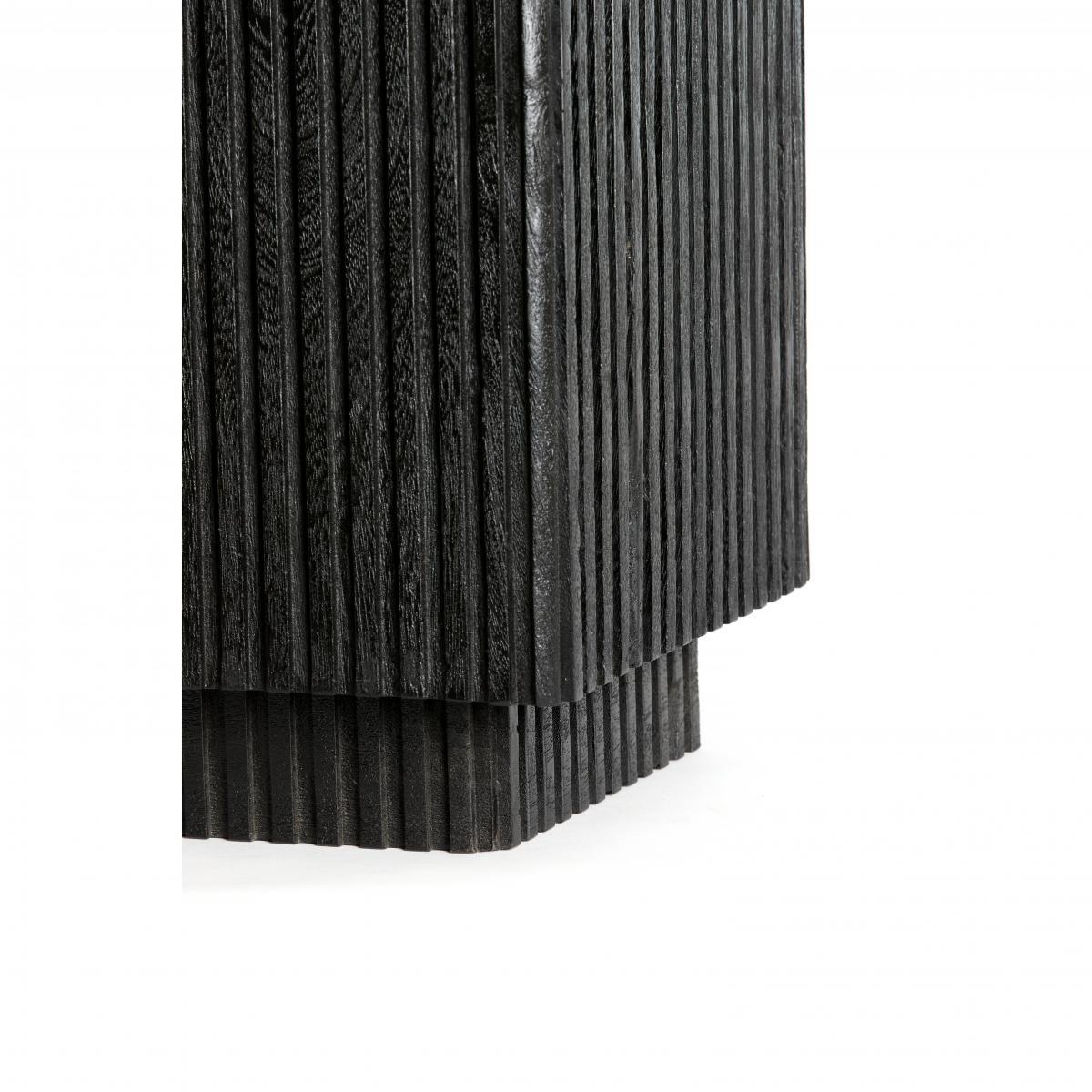 Light&living Zuil 35x35x80 cm GATURA hout mat zwart+glas smoke
