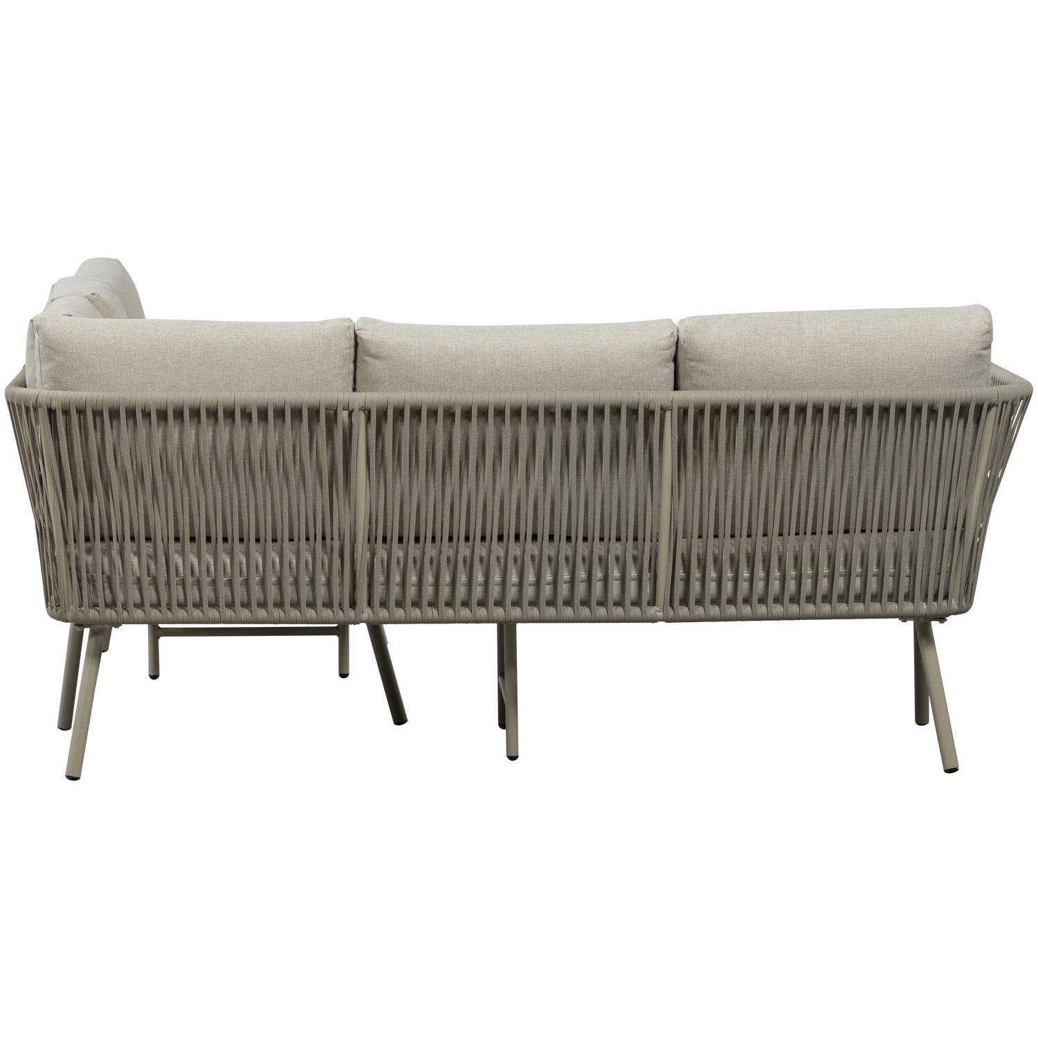 WOOOD Claunk Loungeset - Metaal - Zand|Taupe - 69x180x180