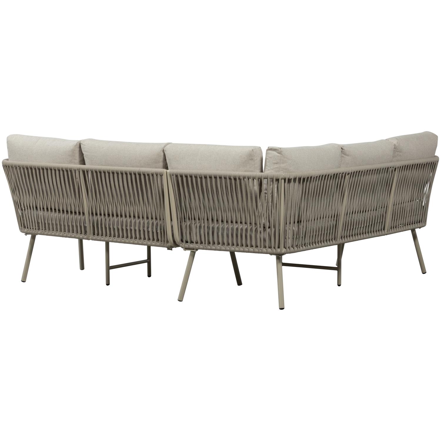 WOOOD Claunk Loungeset - Metaal - Zand|Taupe - 69x180x180