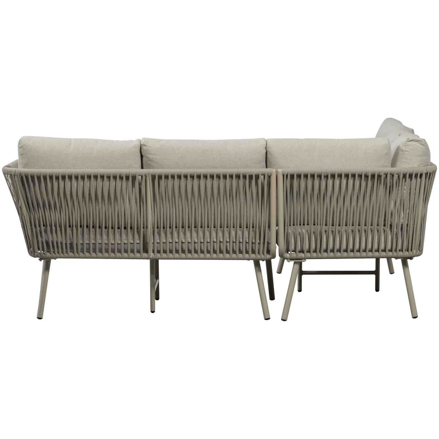 WOOOD Claunk Loungeset - Metaal - Zand|Taupe - 69x180x180