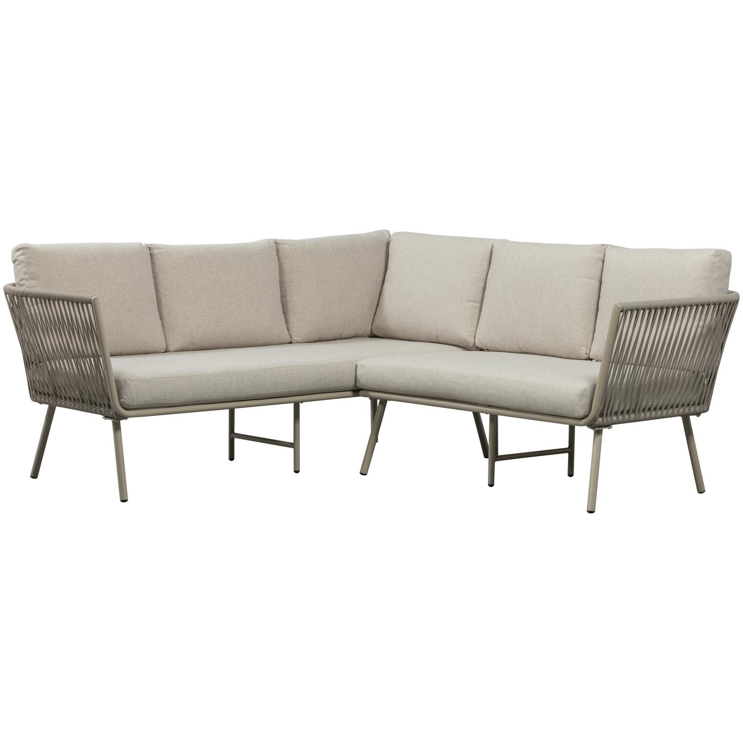 WOOOD Claunk Loungeset - Metaal - Zand|Taupe - 69x180x180