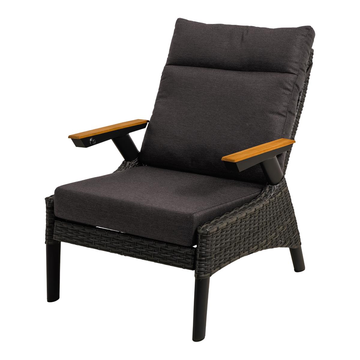 Lesli Living Loungestoel Florence Forte - zwart