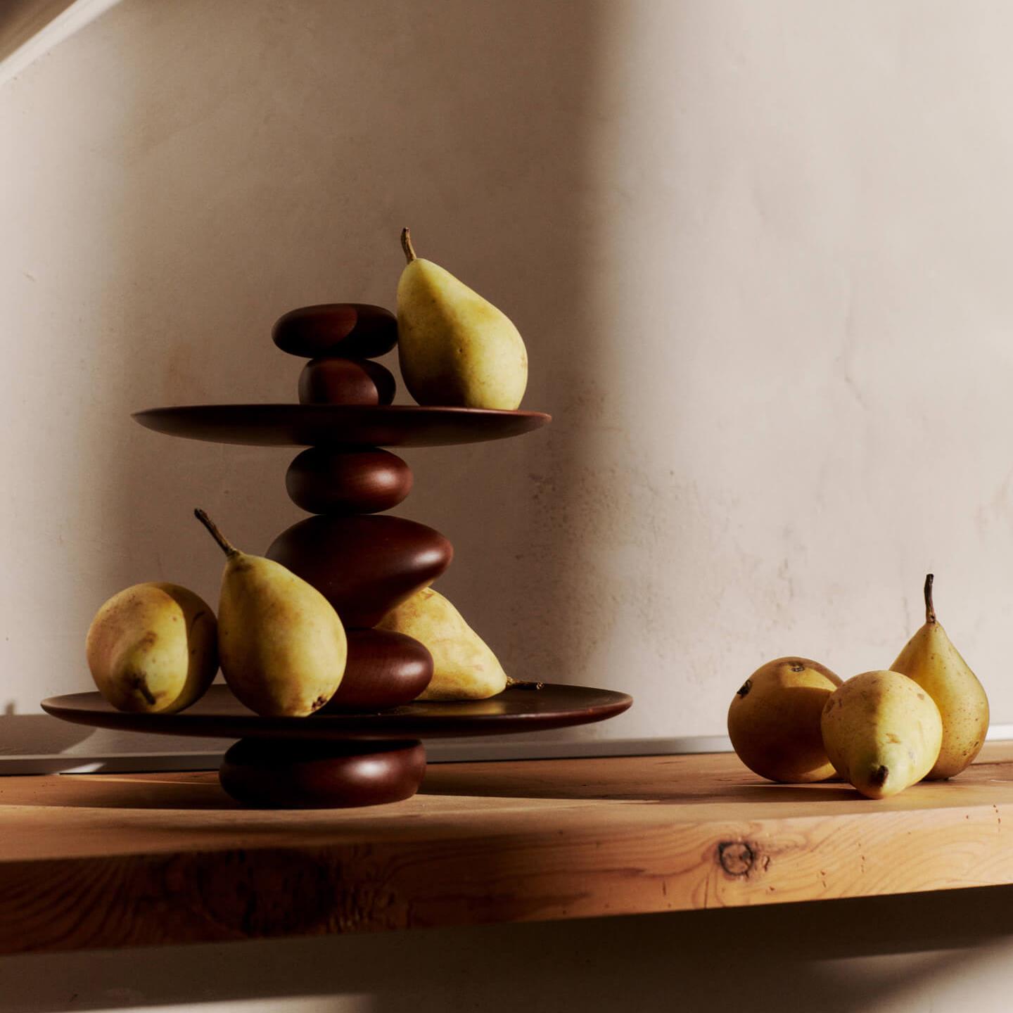 ferm LIVING Pebble Etagère - Donkerbruin