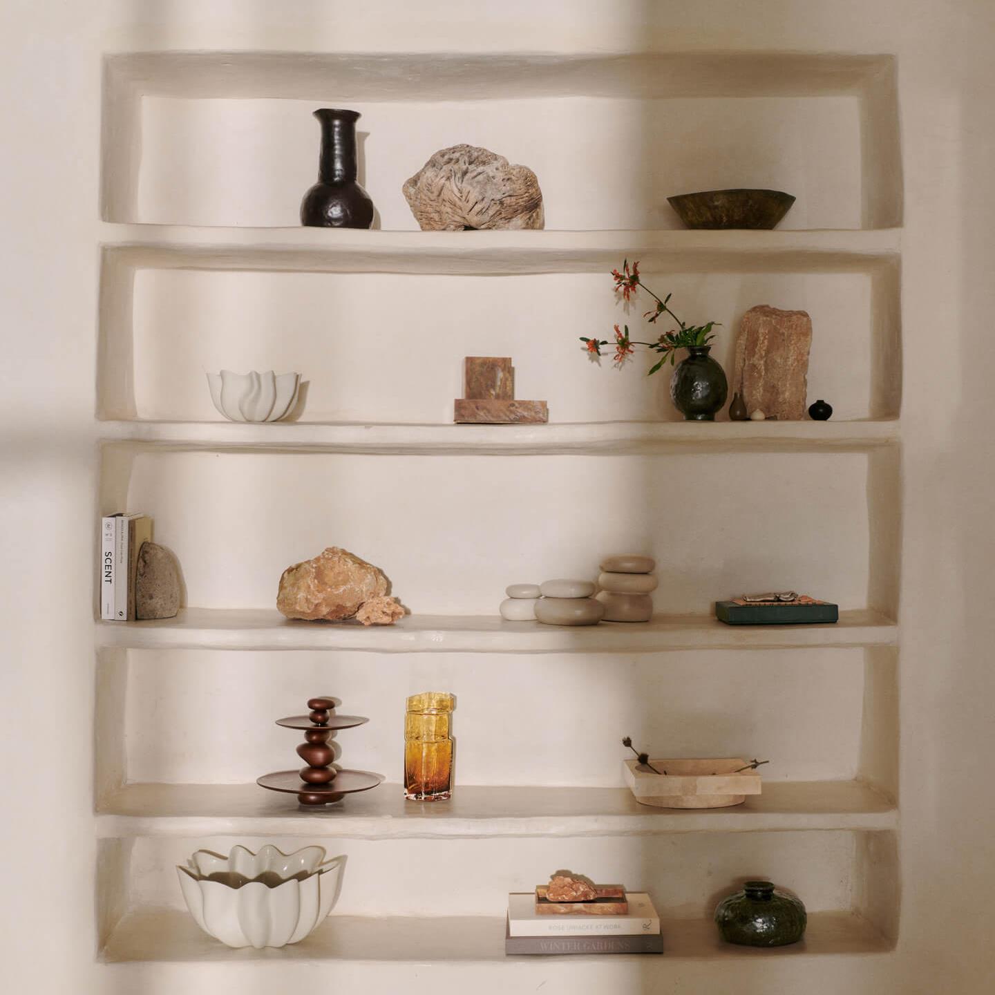 ferm LIVING Pebble Etagère - Donkerbruin