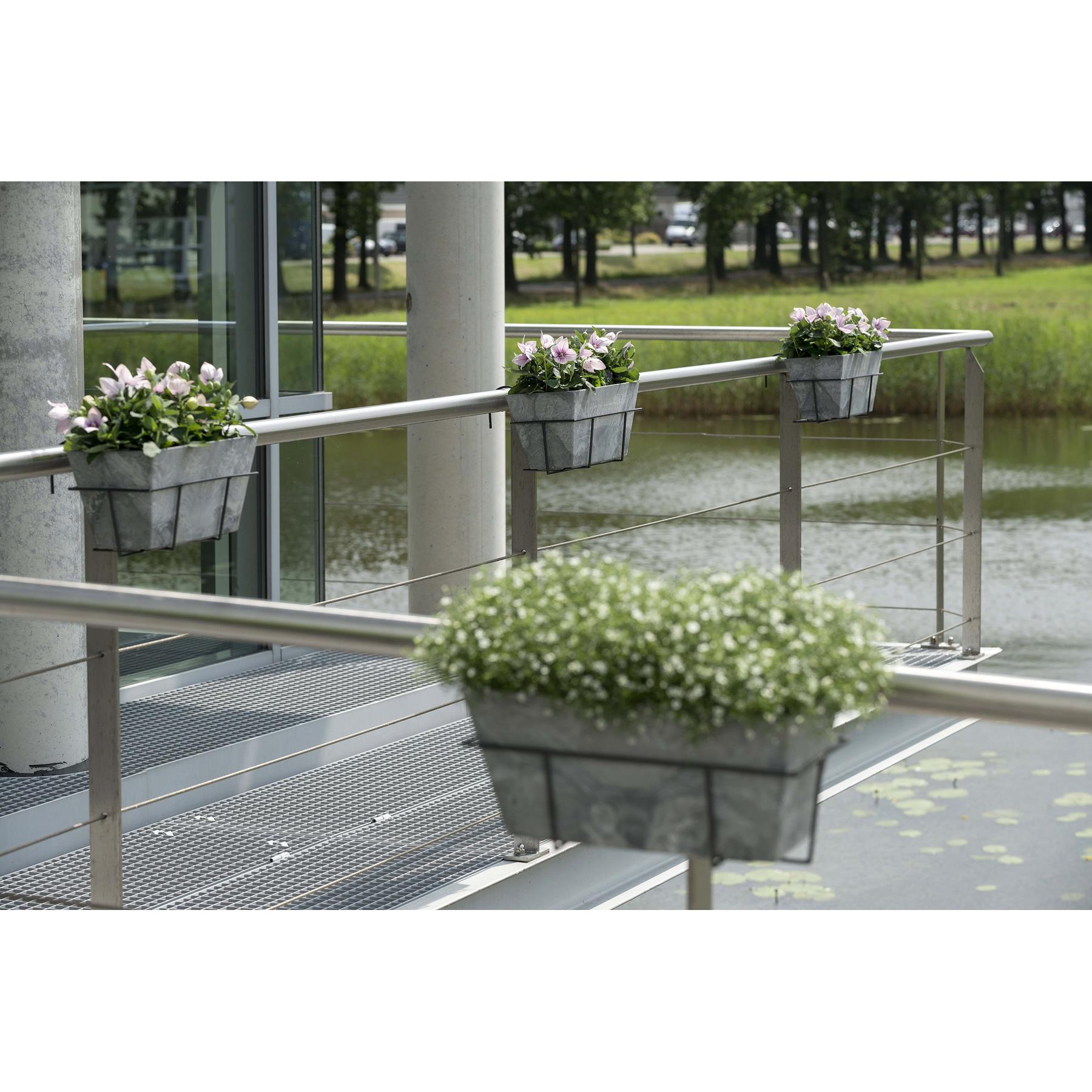 Artstone Balkonbak Ella - 55x17 - Zwart