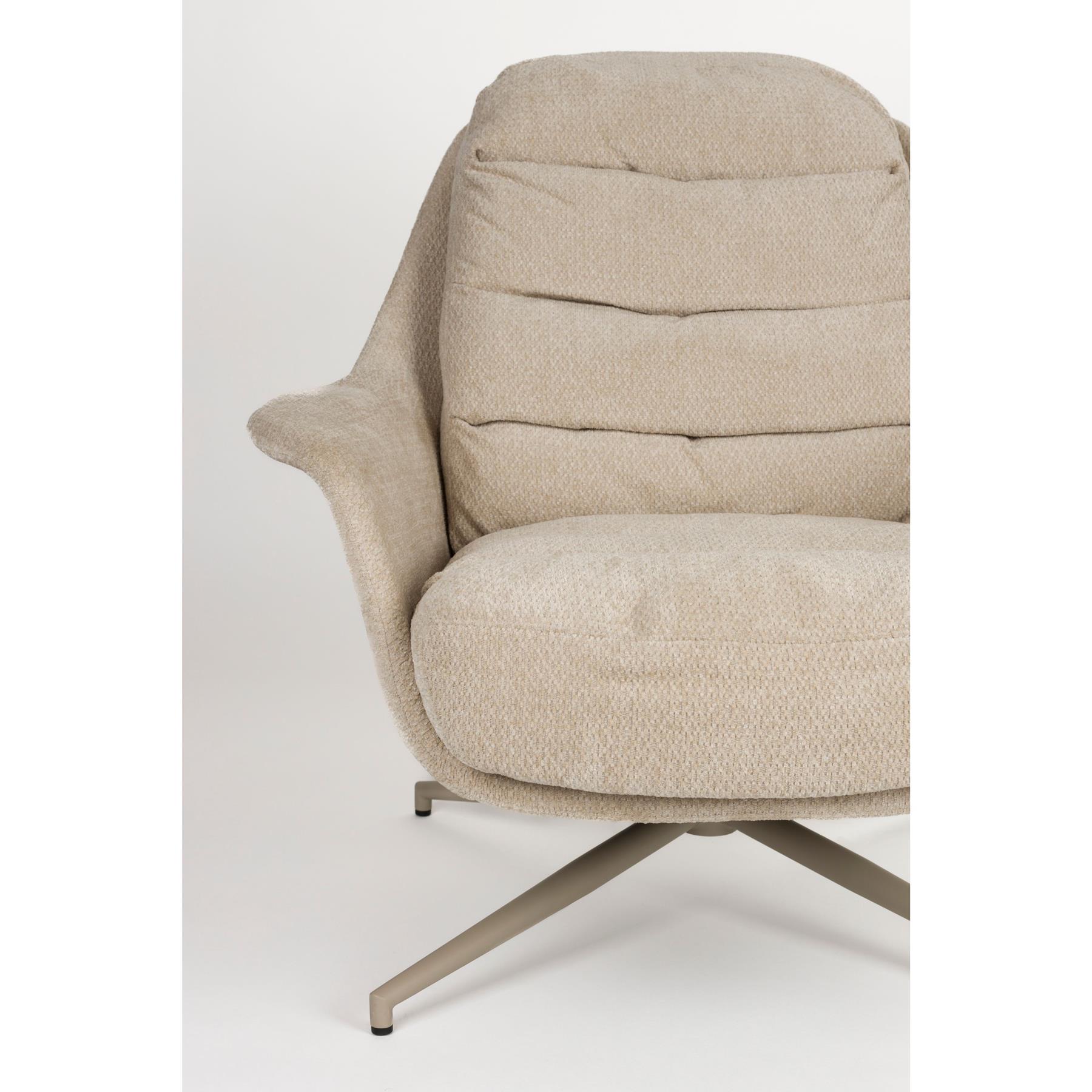 Zuiver Philly Loungestoel| fauteuil - Beige