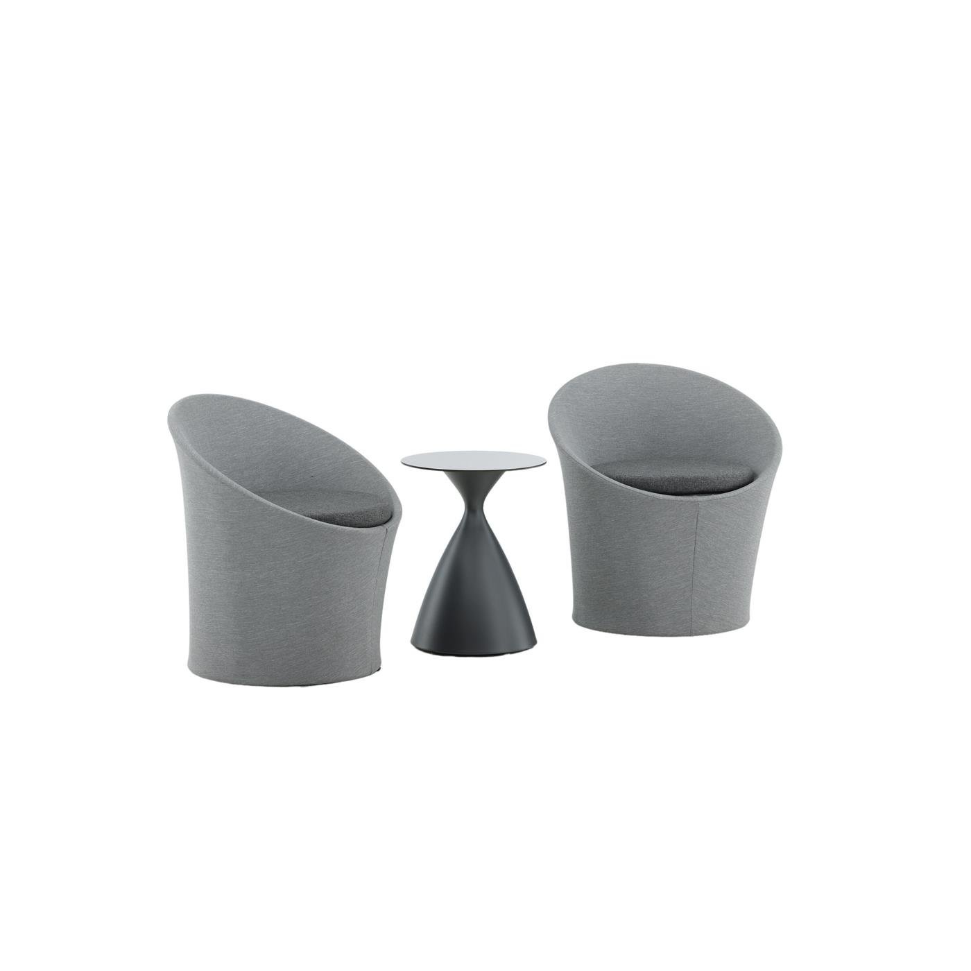 Fjôrd - Loungeset Zwart|Grijs - Spoga