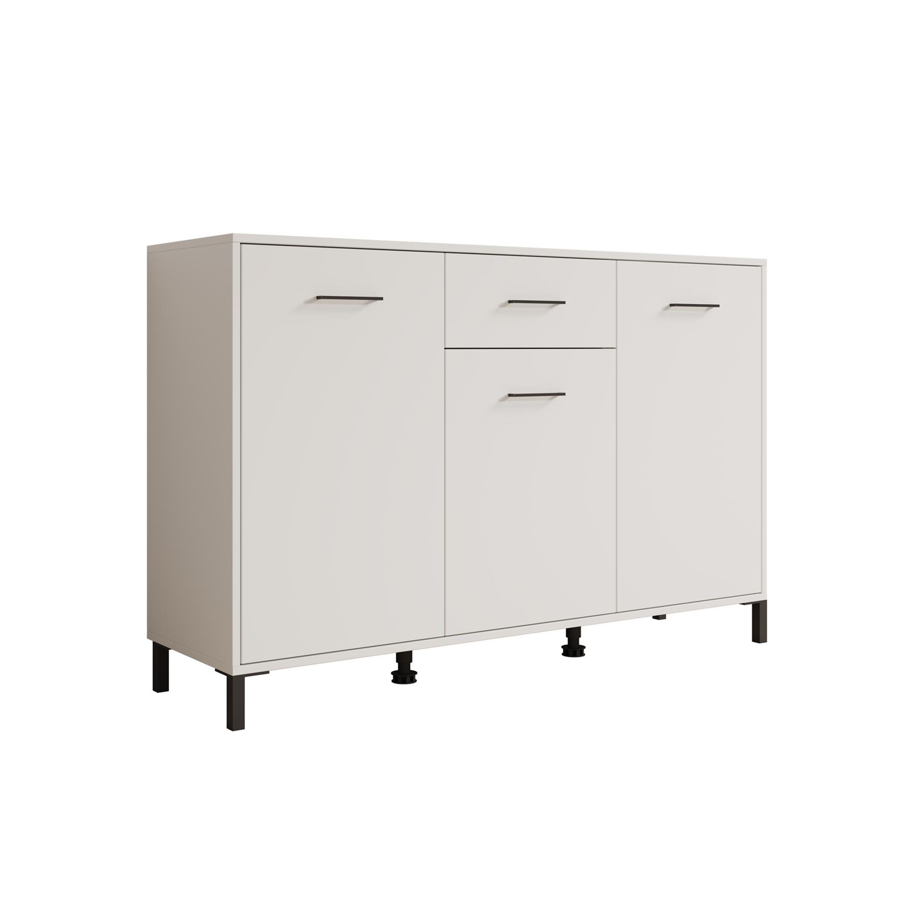 Meubella Dressoir Vidor - Wit - 138 cm - 1 lade